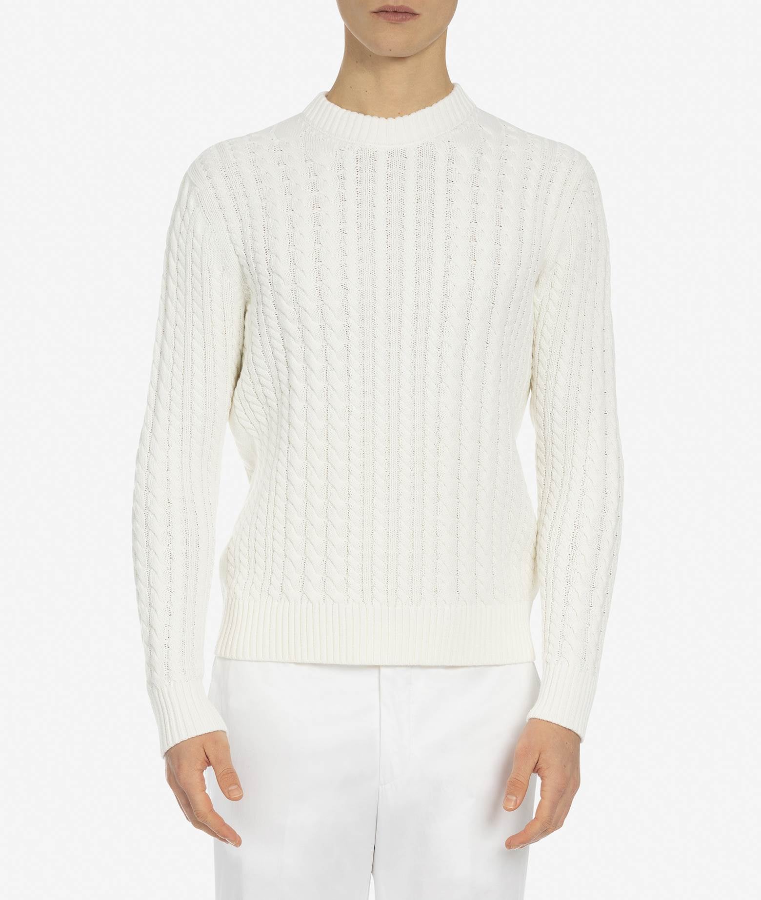 Cotton Sweater Bali White Maglieria Dis/lav Pesante