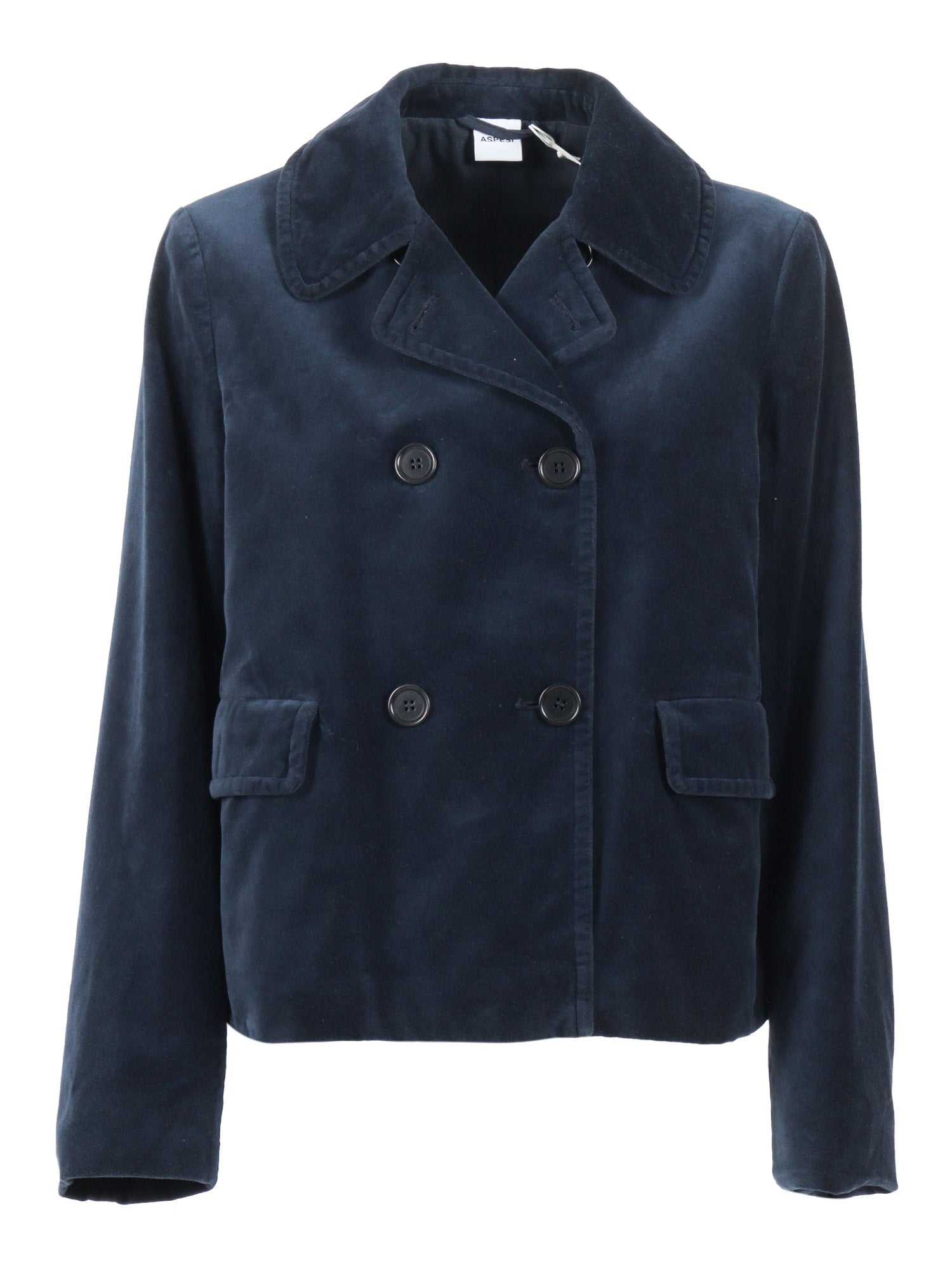 Woman Jacket Blue Cotton