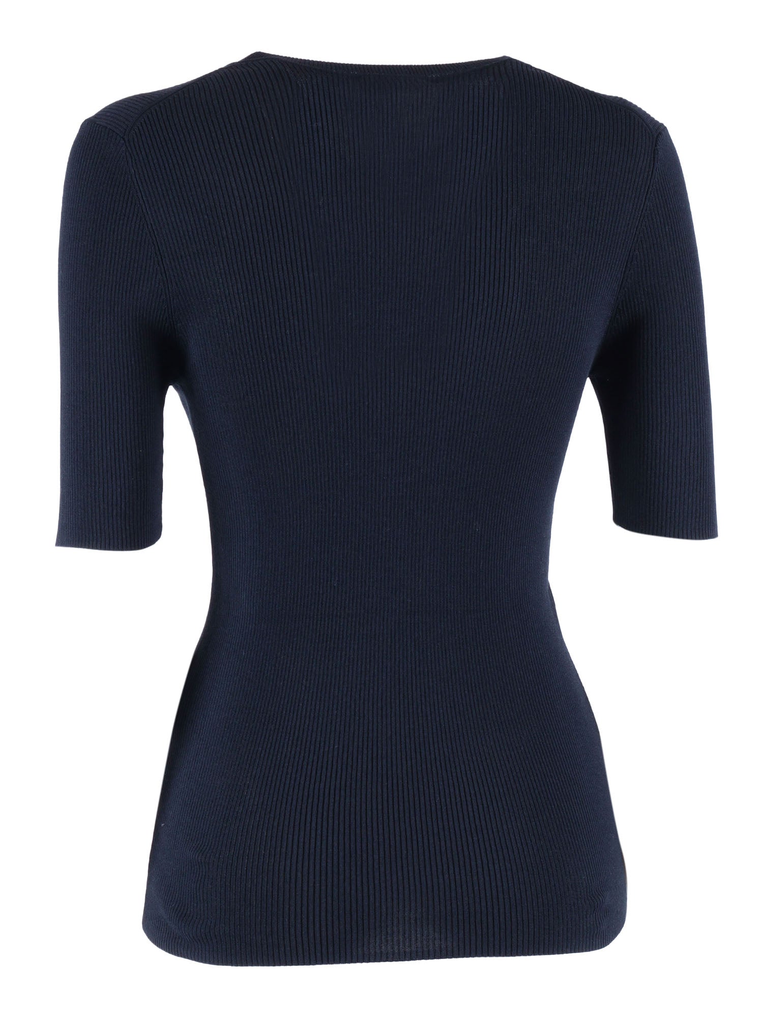 S-L SWEATER Blue Cotton Polyamide Crewneck