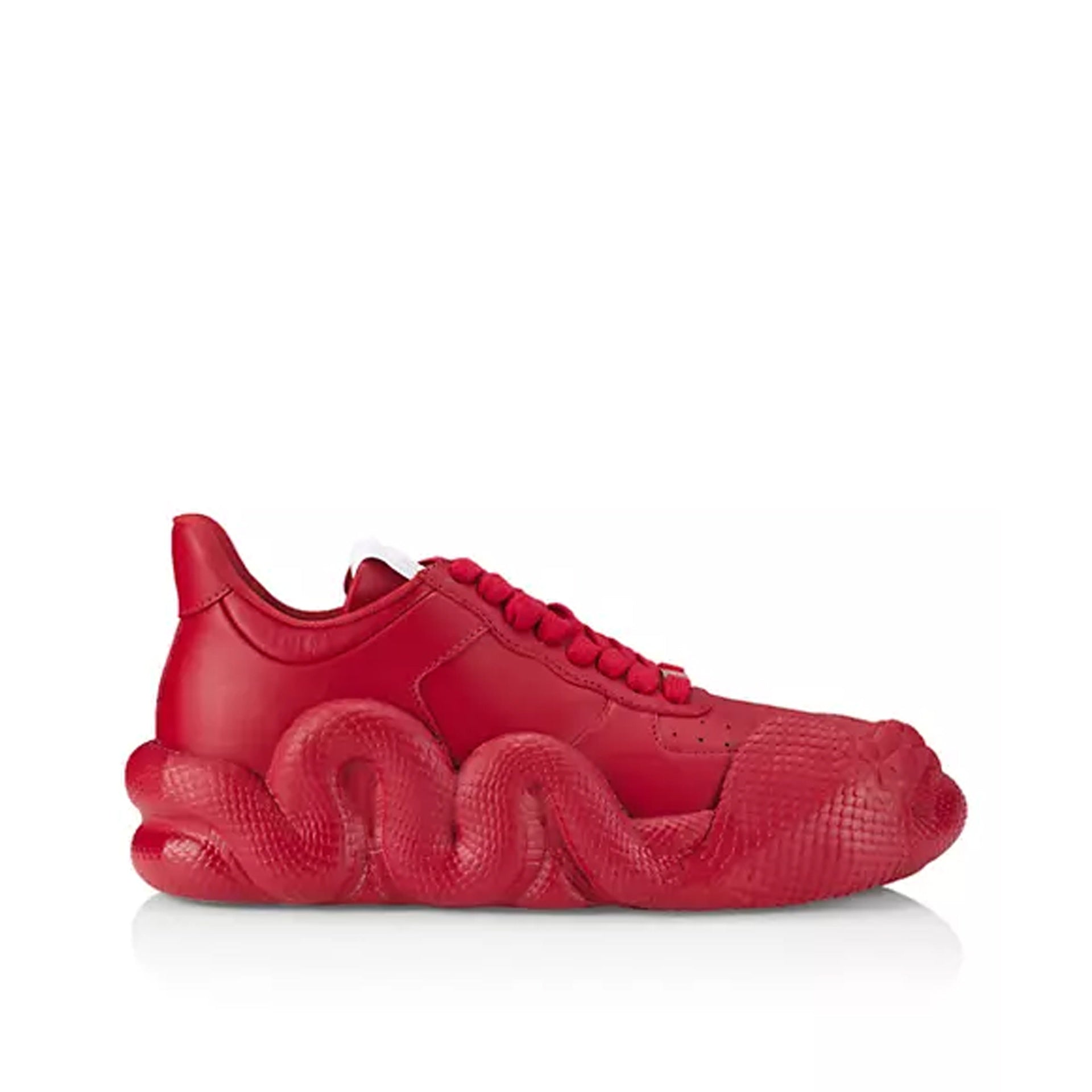 Cobra Sneakers Red Calf Leather
