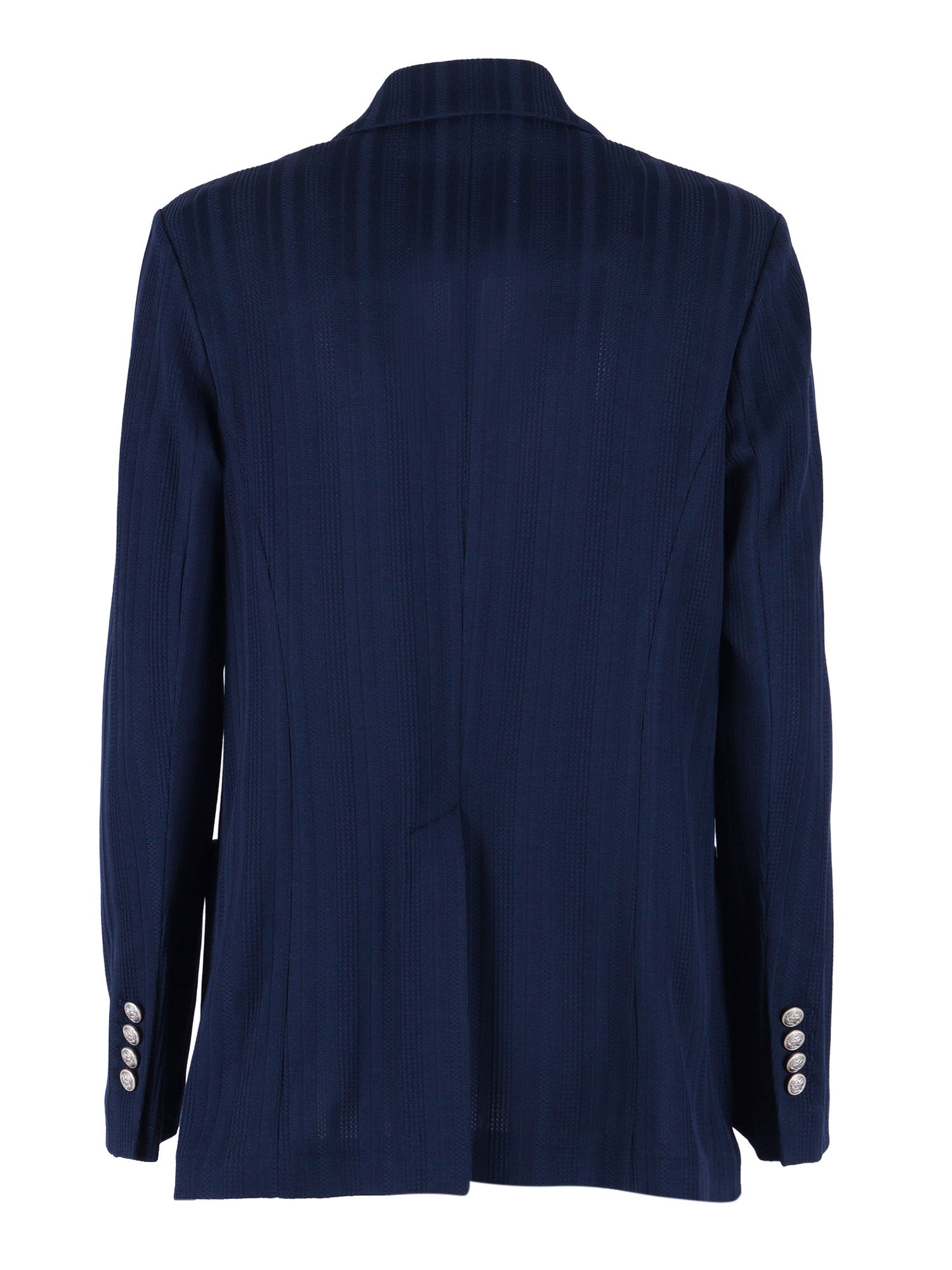 Double-Breasted Co Blue Cotton� Jacket