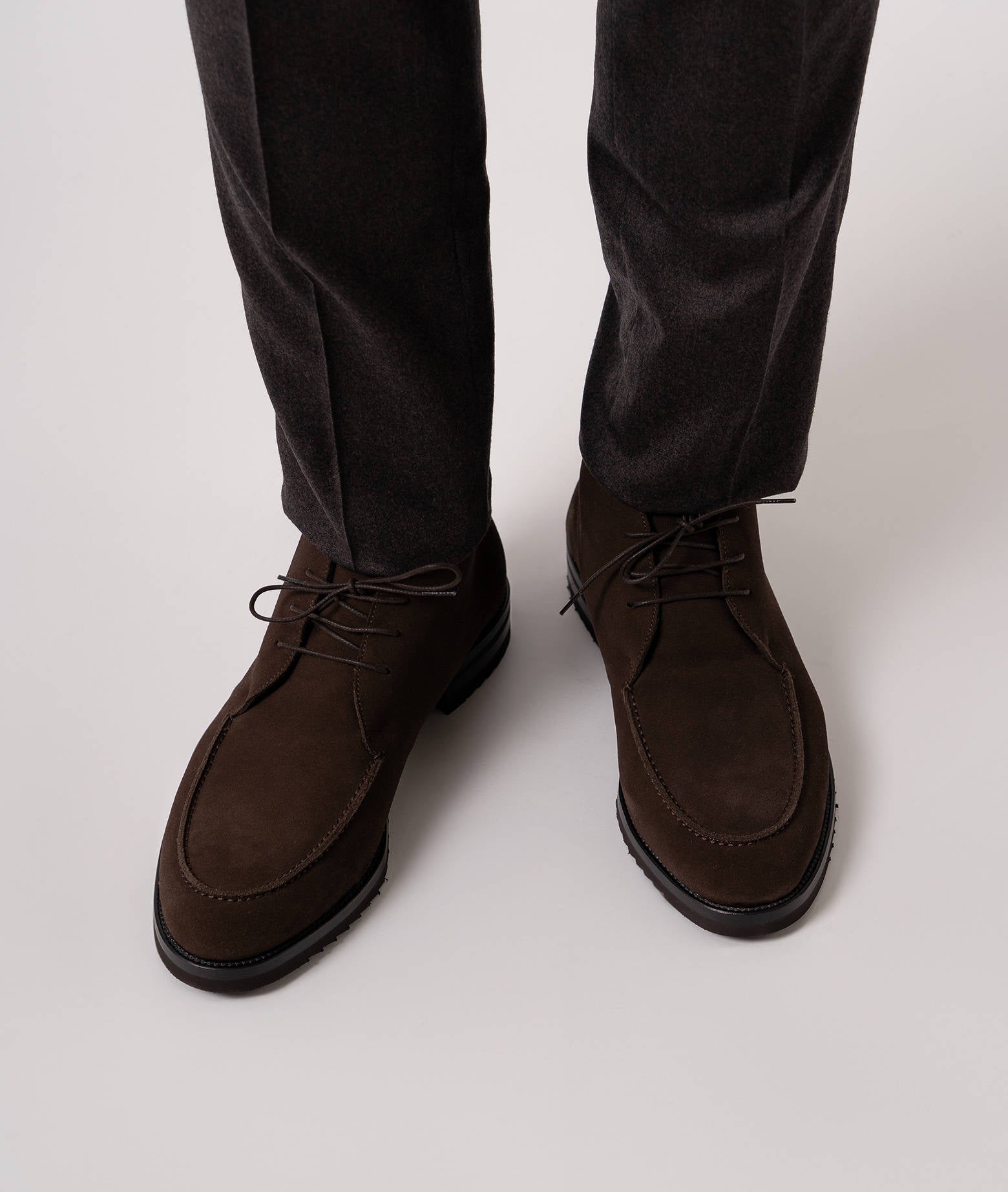 Suede Ankle Boots Robert Chocolate Man Shoe