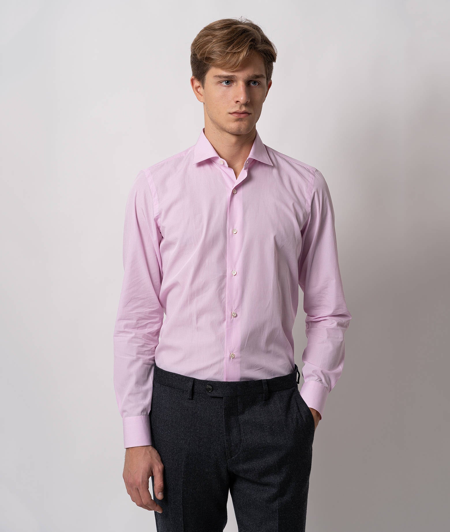 Tailored Cotton Shirt Mayfair Skyblue Hand Made