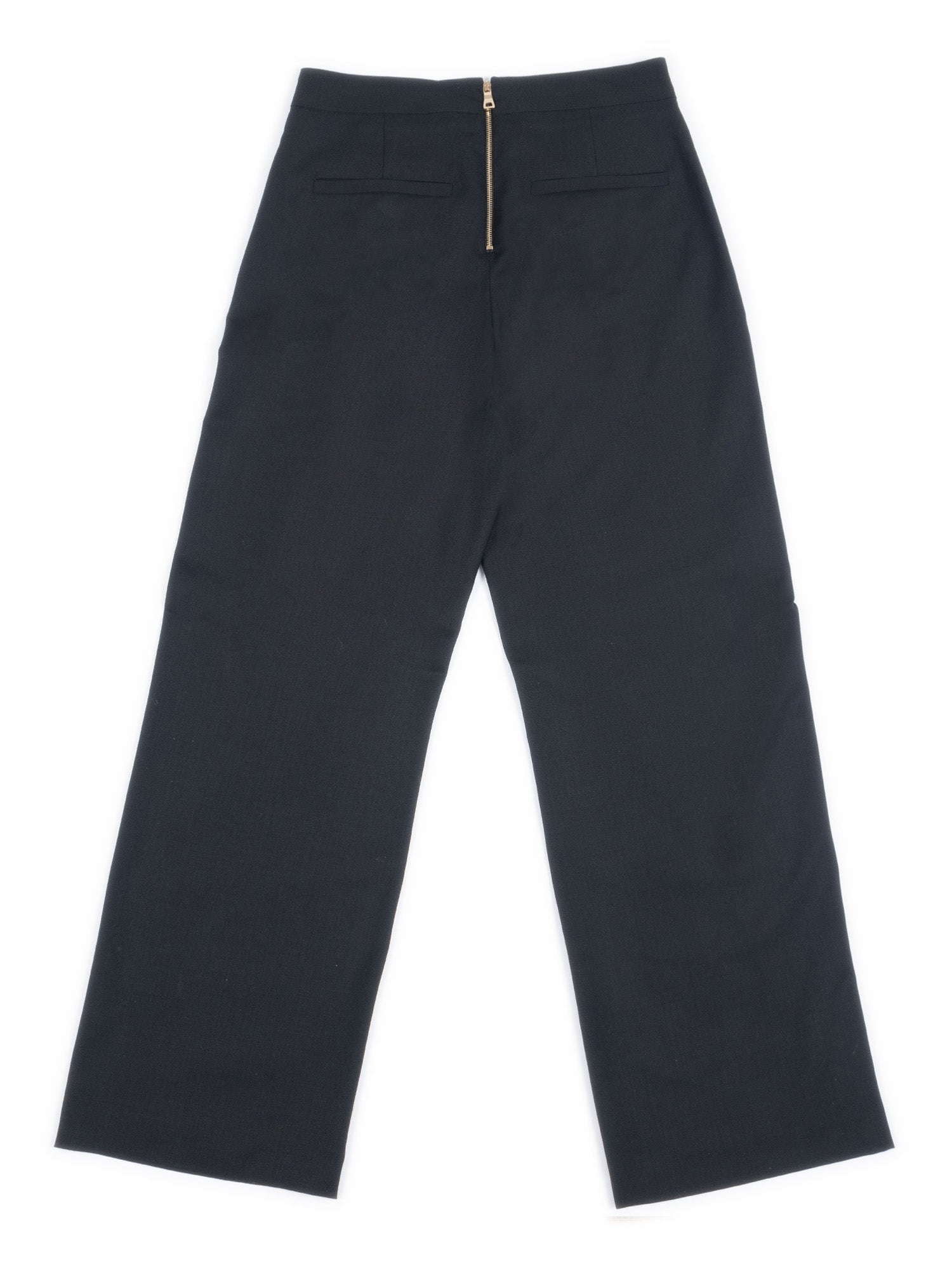 Trousers Black Virgin Wool Elastane