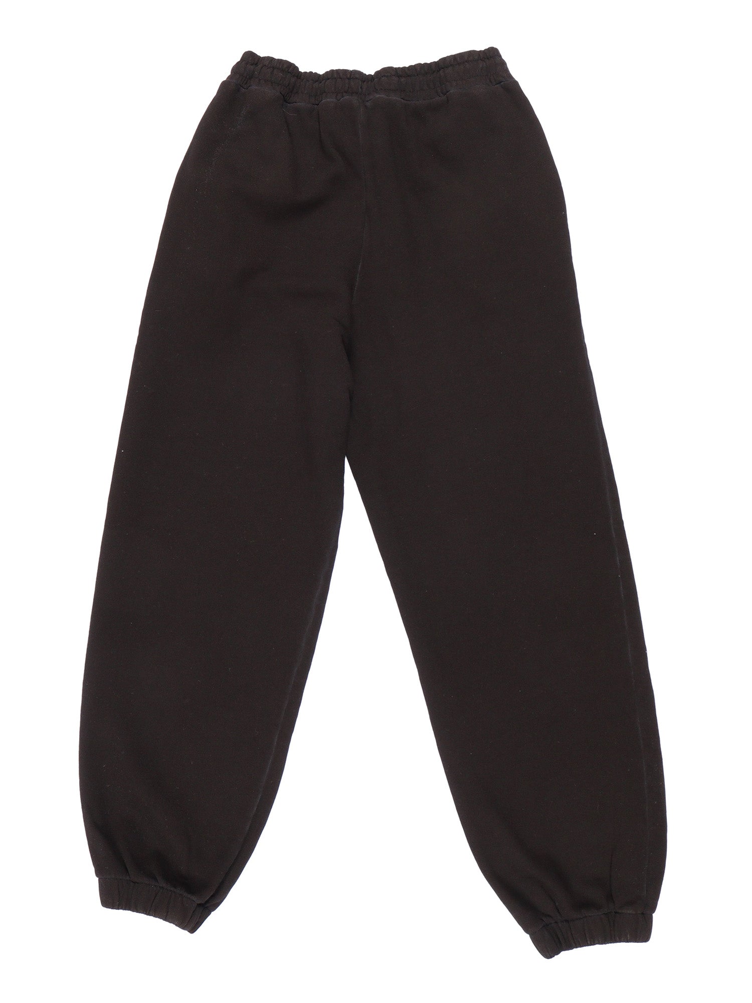 Washed Fleece Pants Boy Black Cotton Jogging