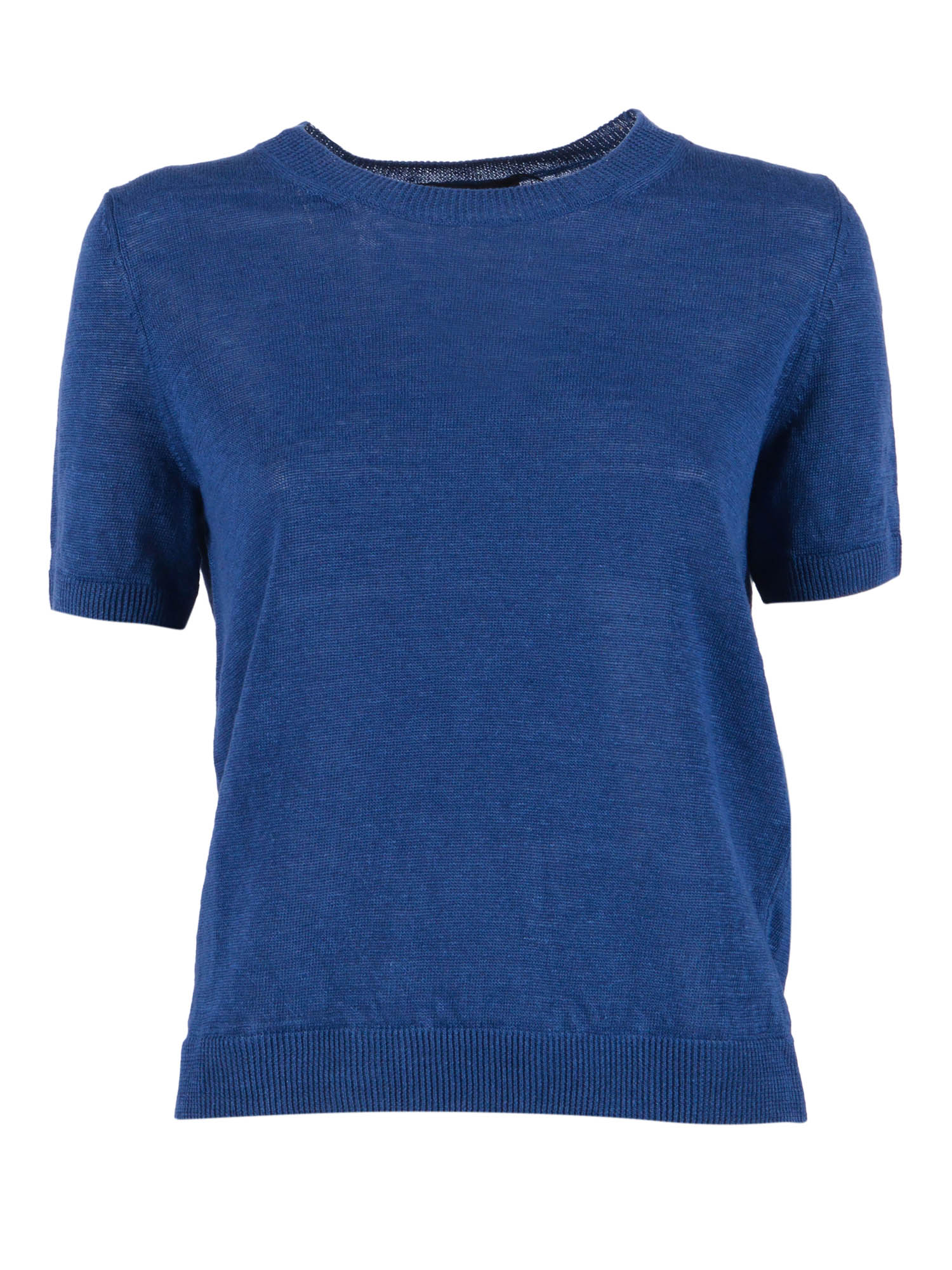 SWEATER Blue Linen Crewneck
