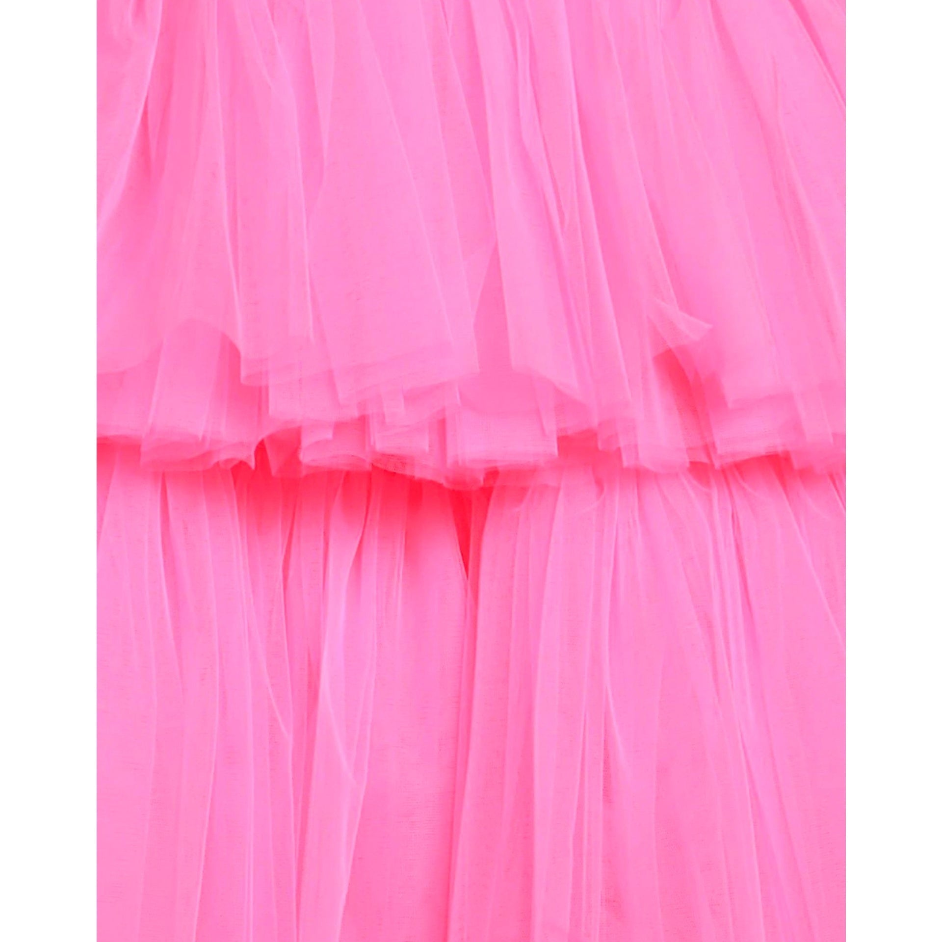 19:13 Dresscode Tulle Mini Dress Pink Cotton Elastane