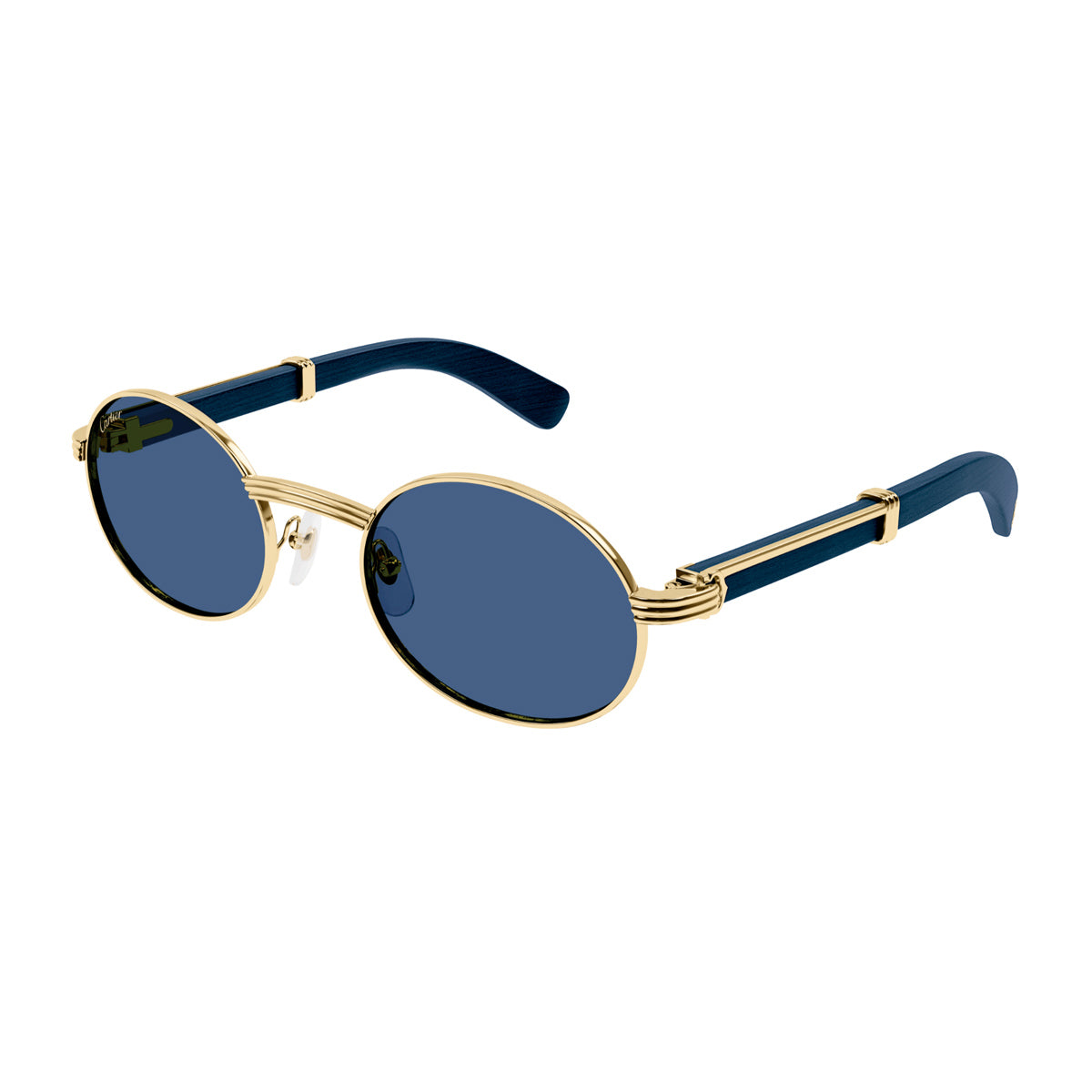 Cartier CT0464S Première de 004 Gold Blue Oro Metal/wood Occhiali Da Sole