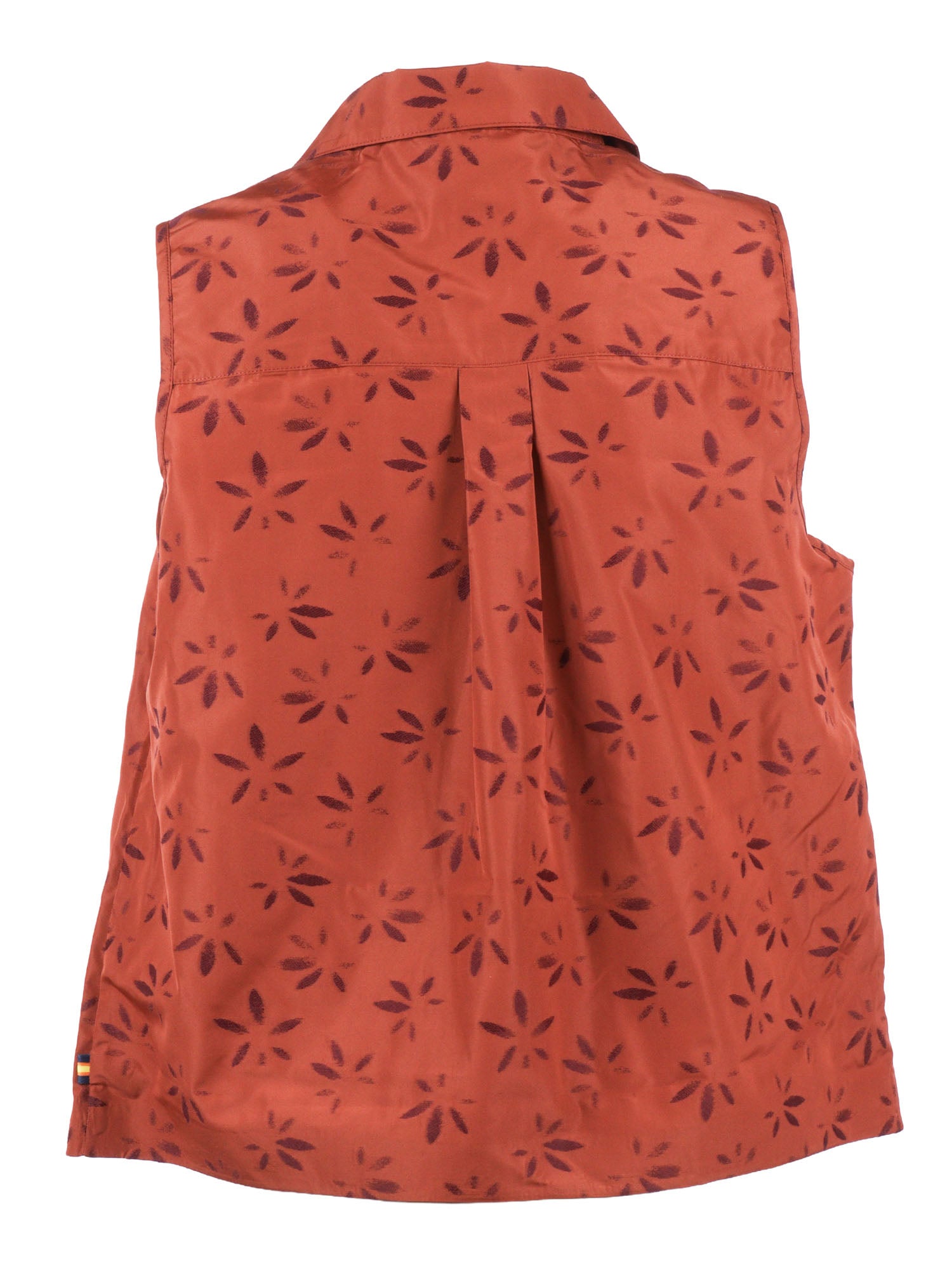 ANTY EMBY JACQUARD TOP Orange Recycled Nylon Cotton