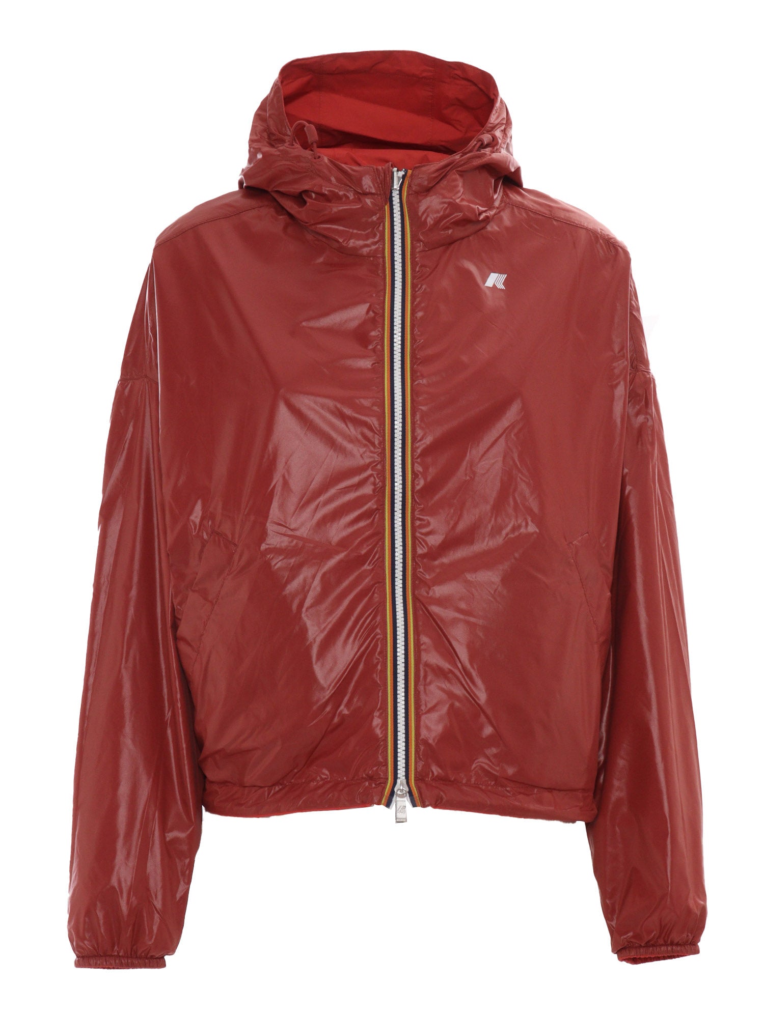 LAURETTE PLUS.2 DOUBLE SHORT DOWN JACKET Red Nylon Lining Puffer