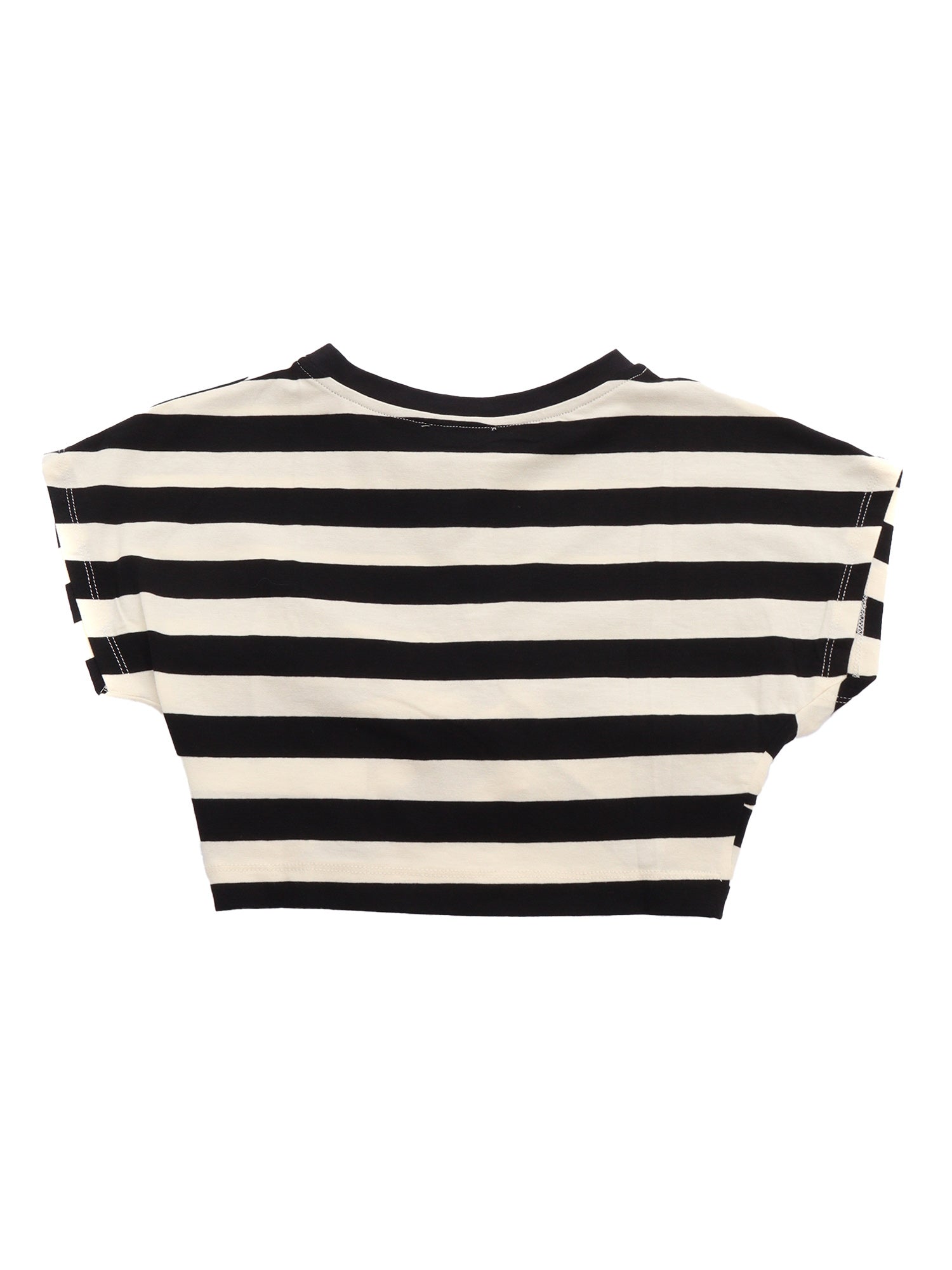 CROPPED T-SHIRT White Cotton Elastan Short Sleeves