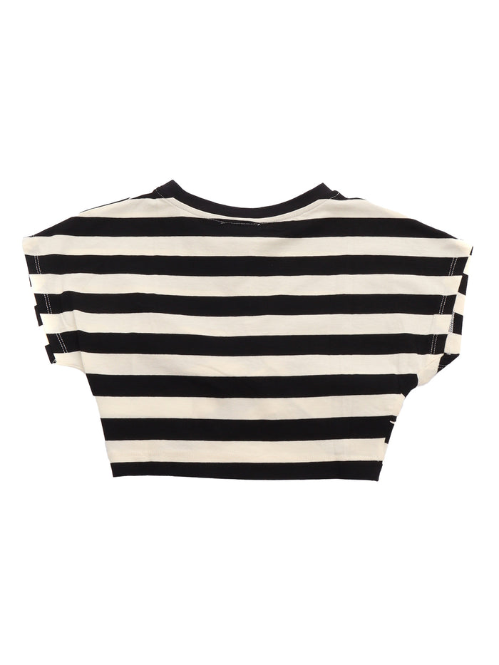 CROPPED T-SHIRT White Cotton Elastan Short Sleeves