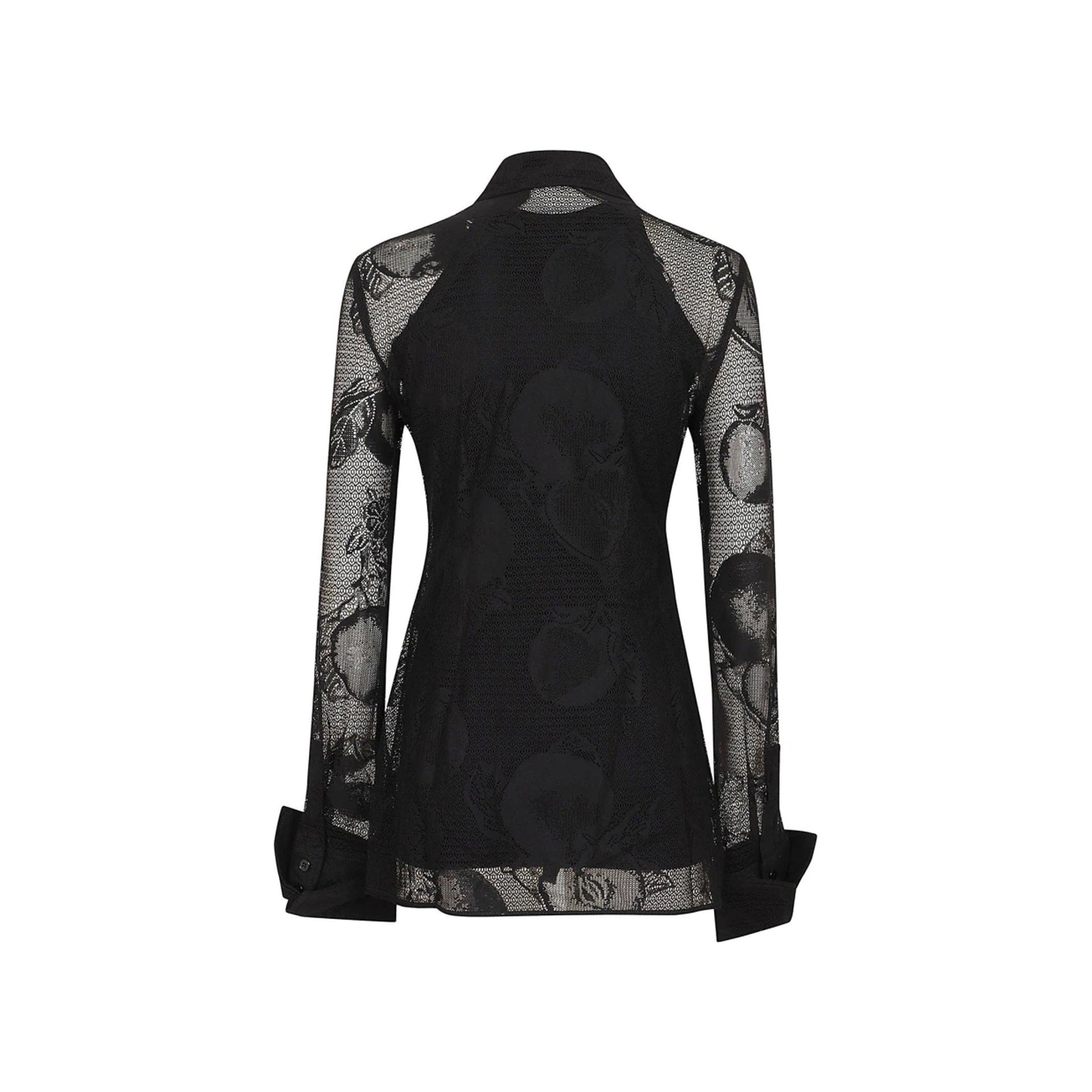 Sportmax Asti Shirt Black Cotton Elastane Silk