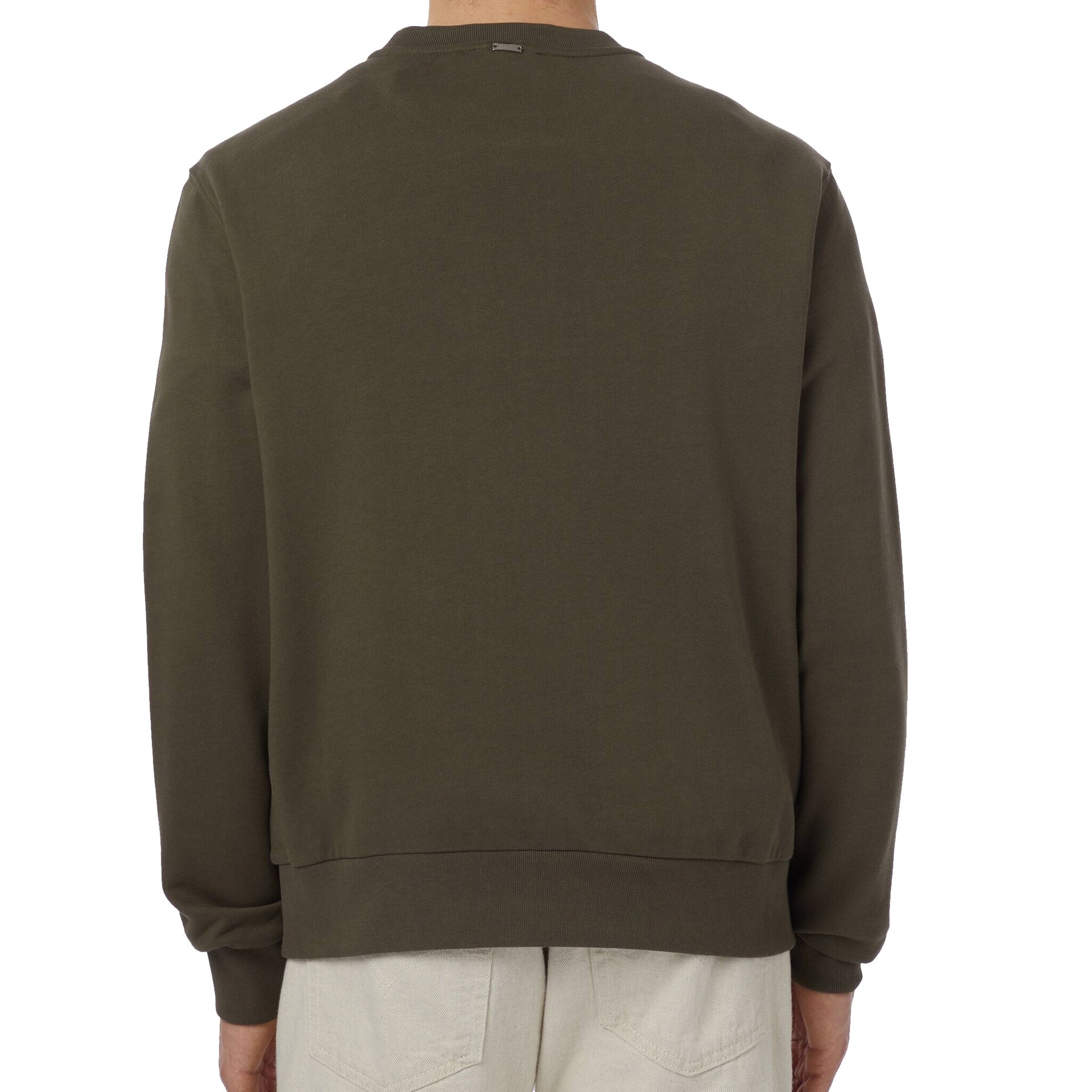 Herno Logo Sweatshirt Green Cotton Elastane