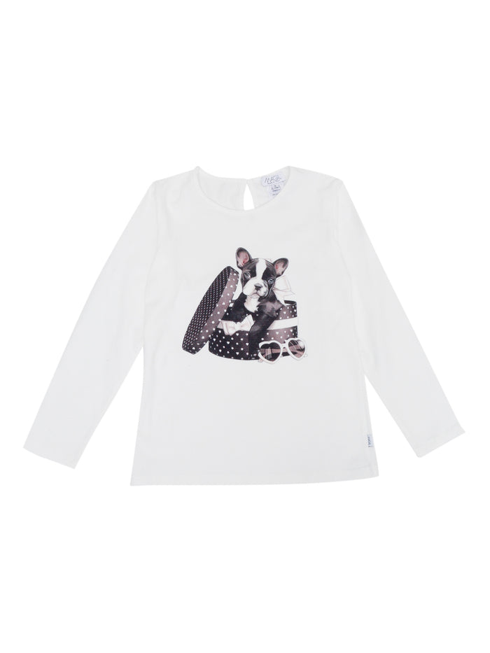Dog Printed T-Shirt Short Sleeves