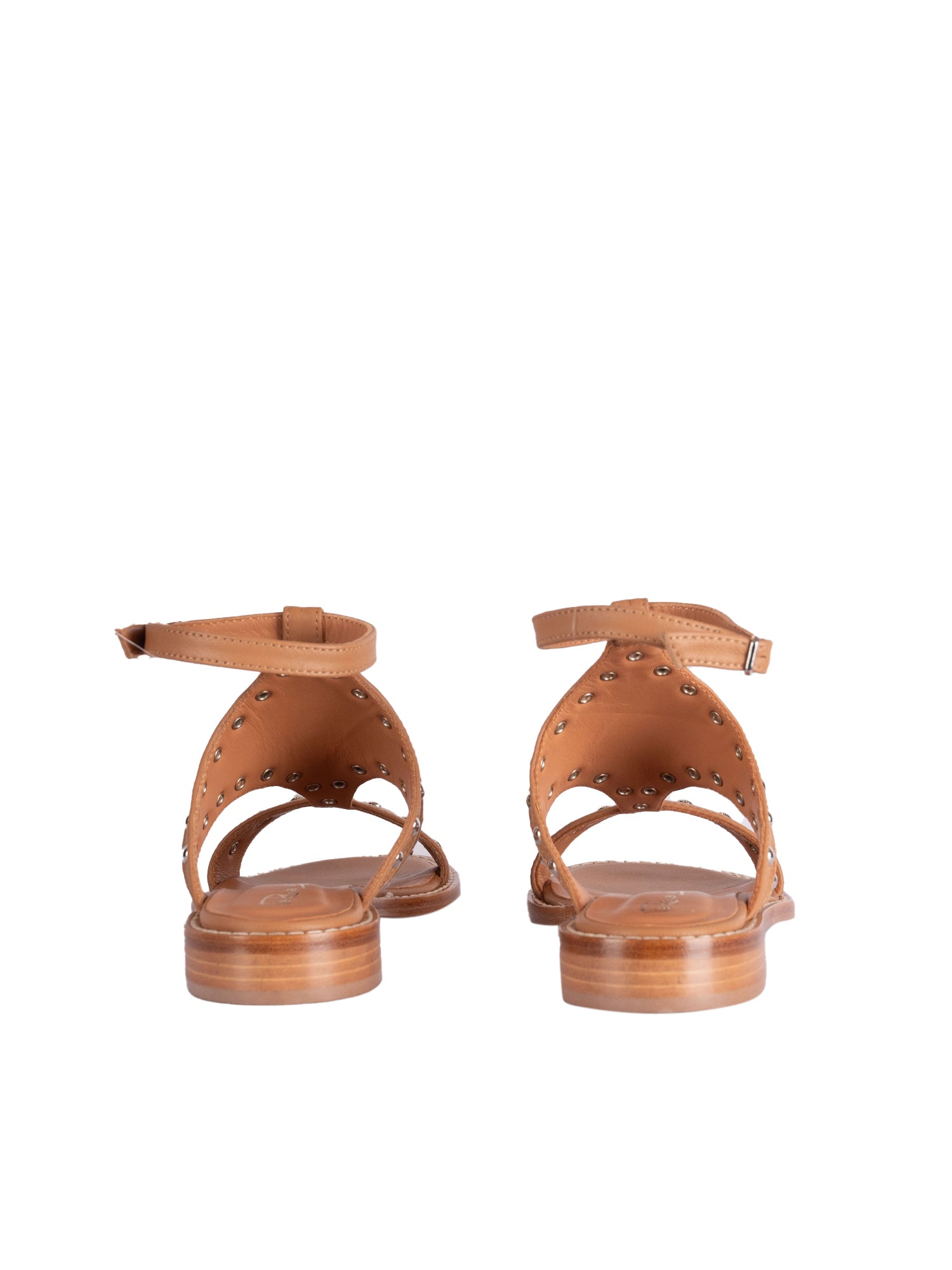 WOMENS NAPPA SANDALS Brown Leather Sole In