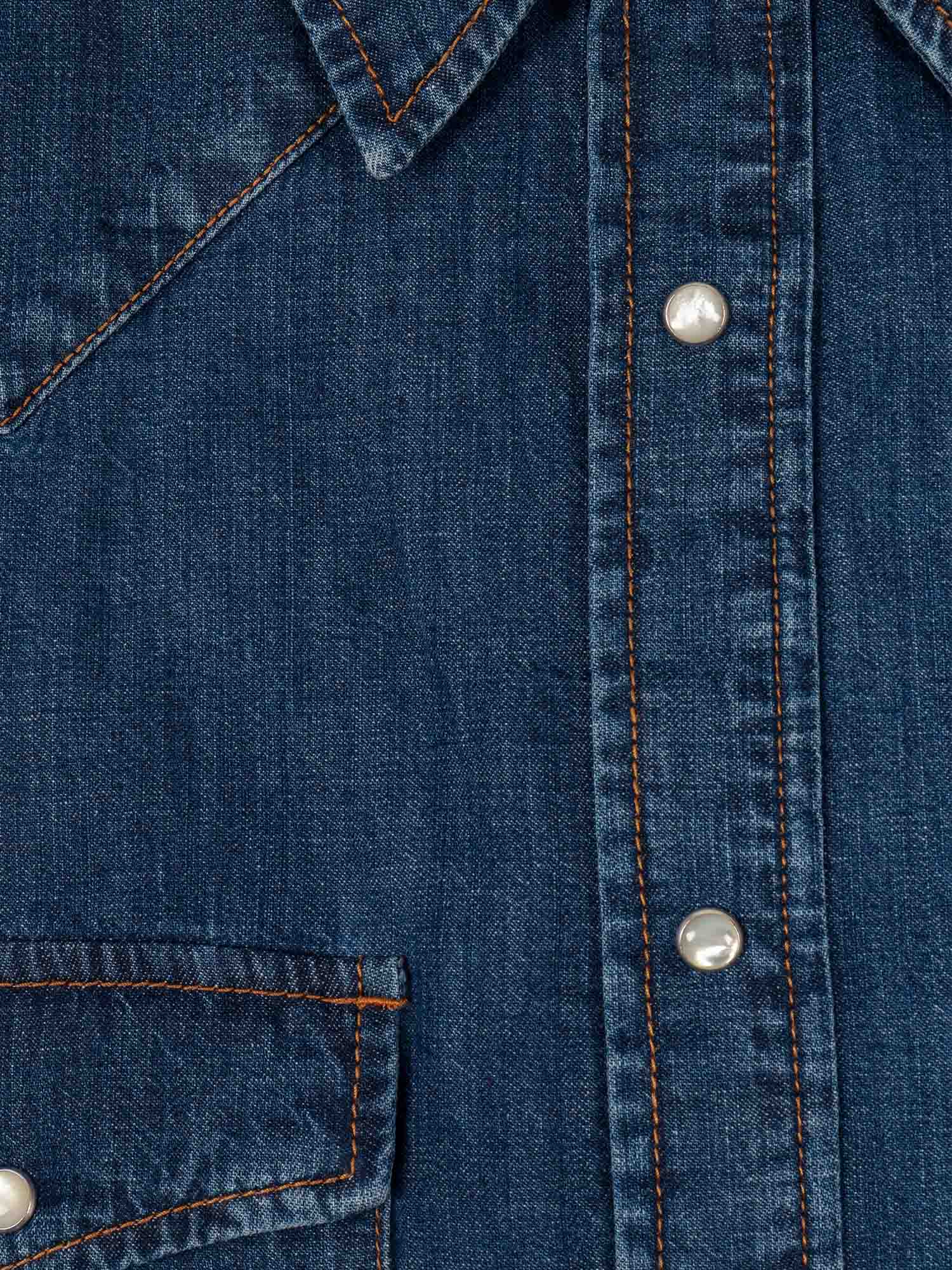 WESTERN SHIRT Blue Cotton