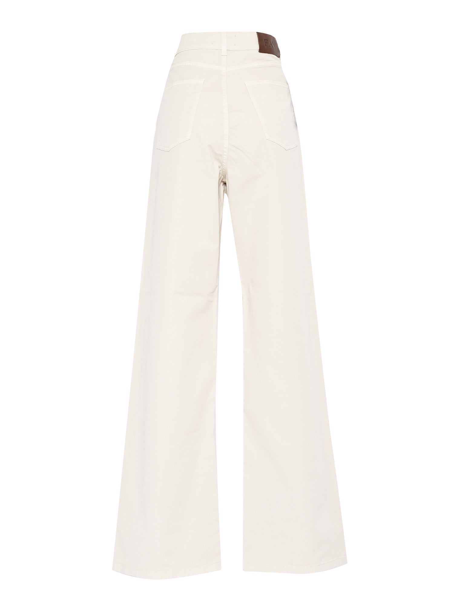 5 POCKETS FLARED PANTS White Cotton Elastane