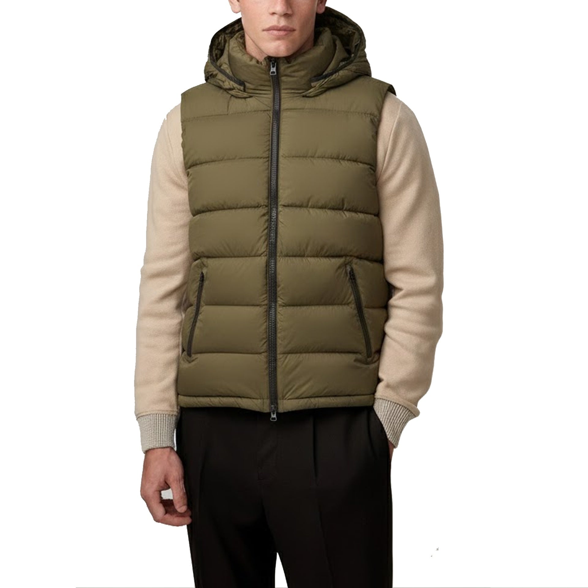 Herno Padded Gilet Green Polyamide
