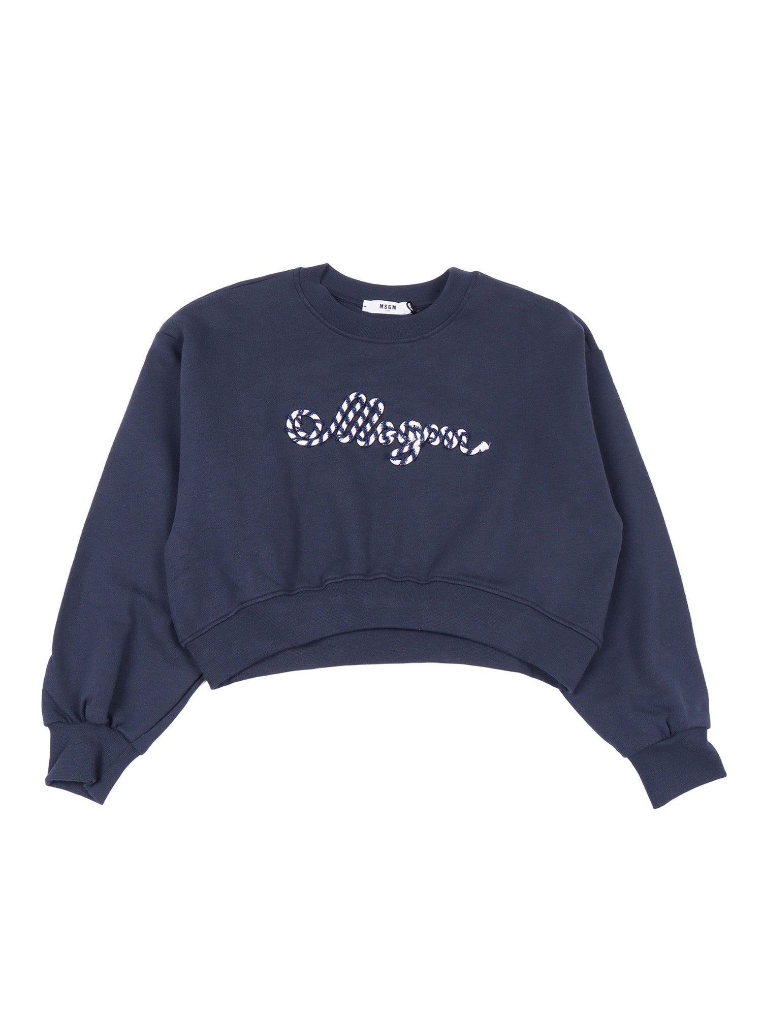 BOXY SWEATSHIRT GIRL Blue Cotton