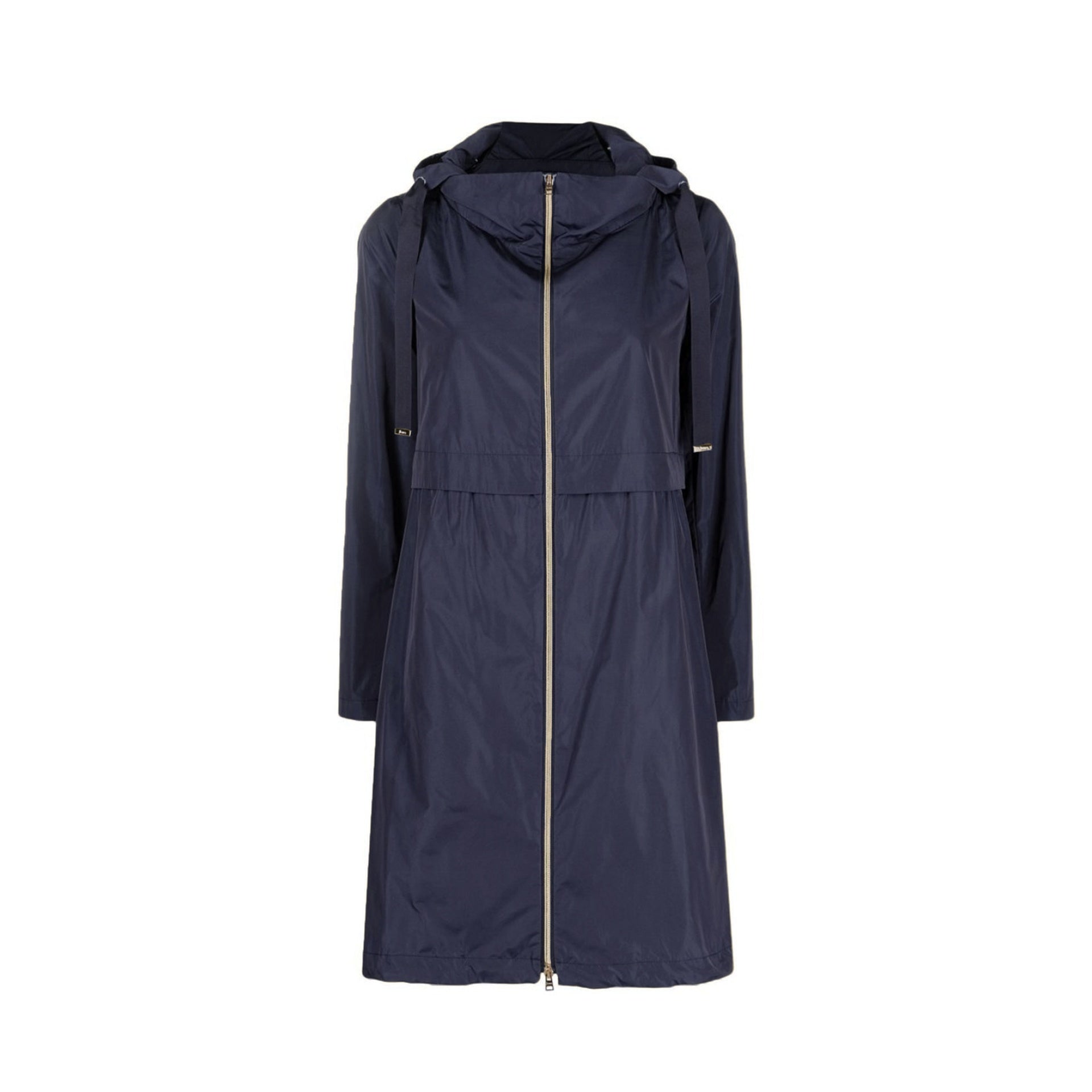Herno Lightweight Parka Coat Blue Polyester