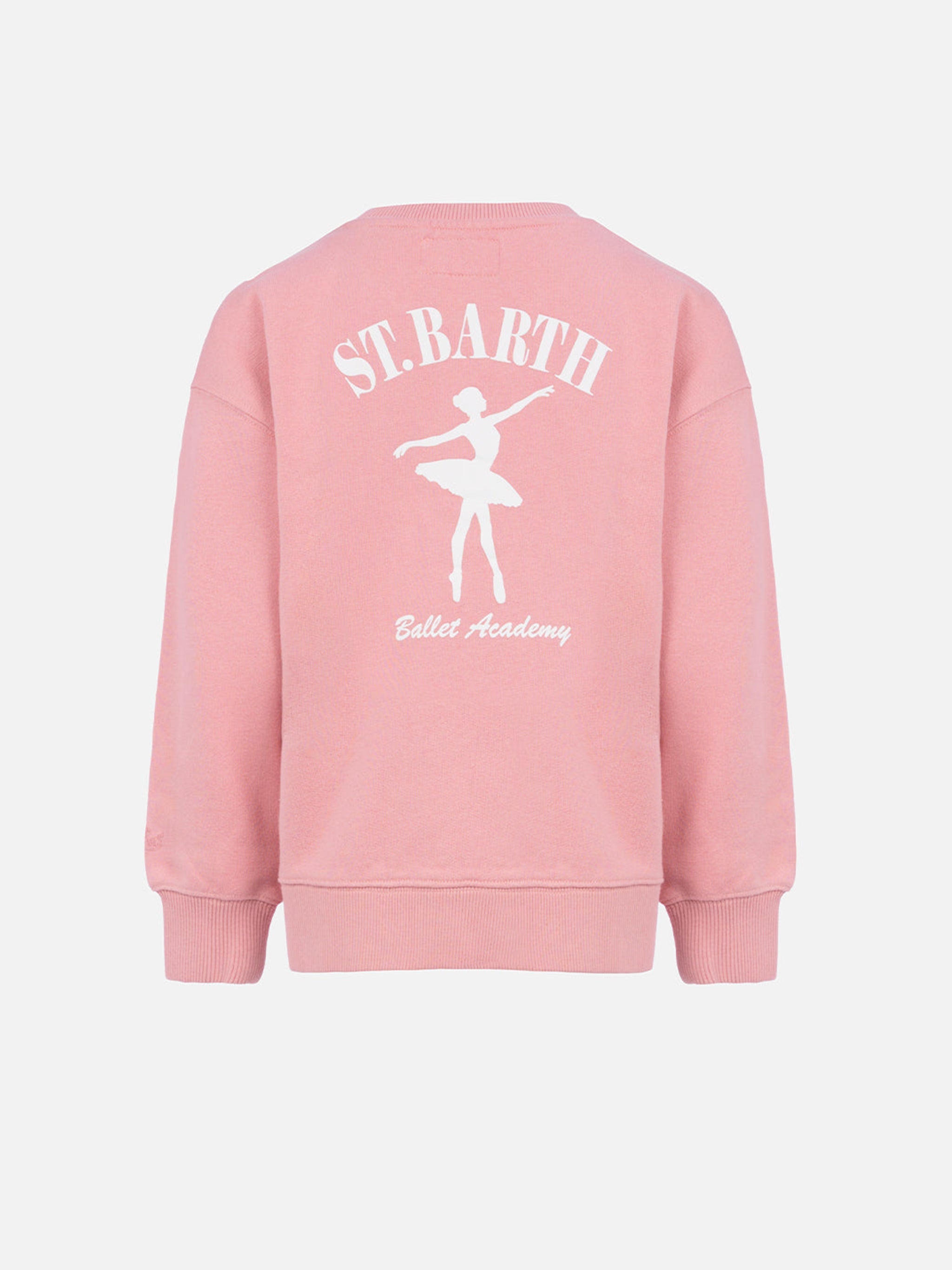 Girl Crewneck Sweatshirt Briony With St. Barth Ballet Academy Print Pink