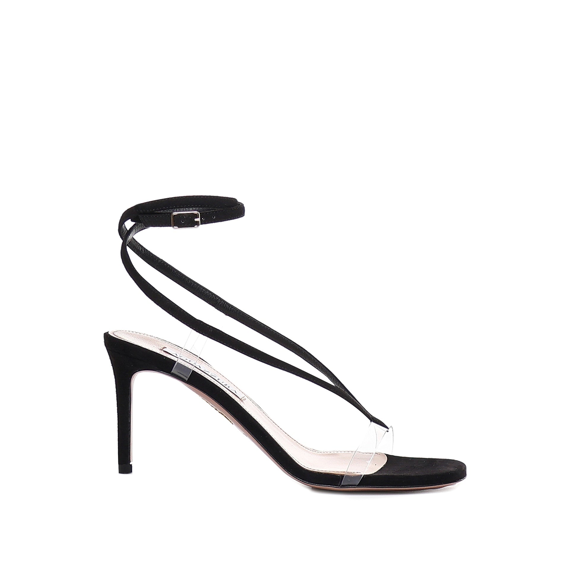 Aquazzura Illusion Slingback Pumps Black Calf Leather