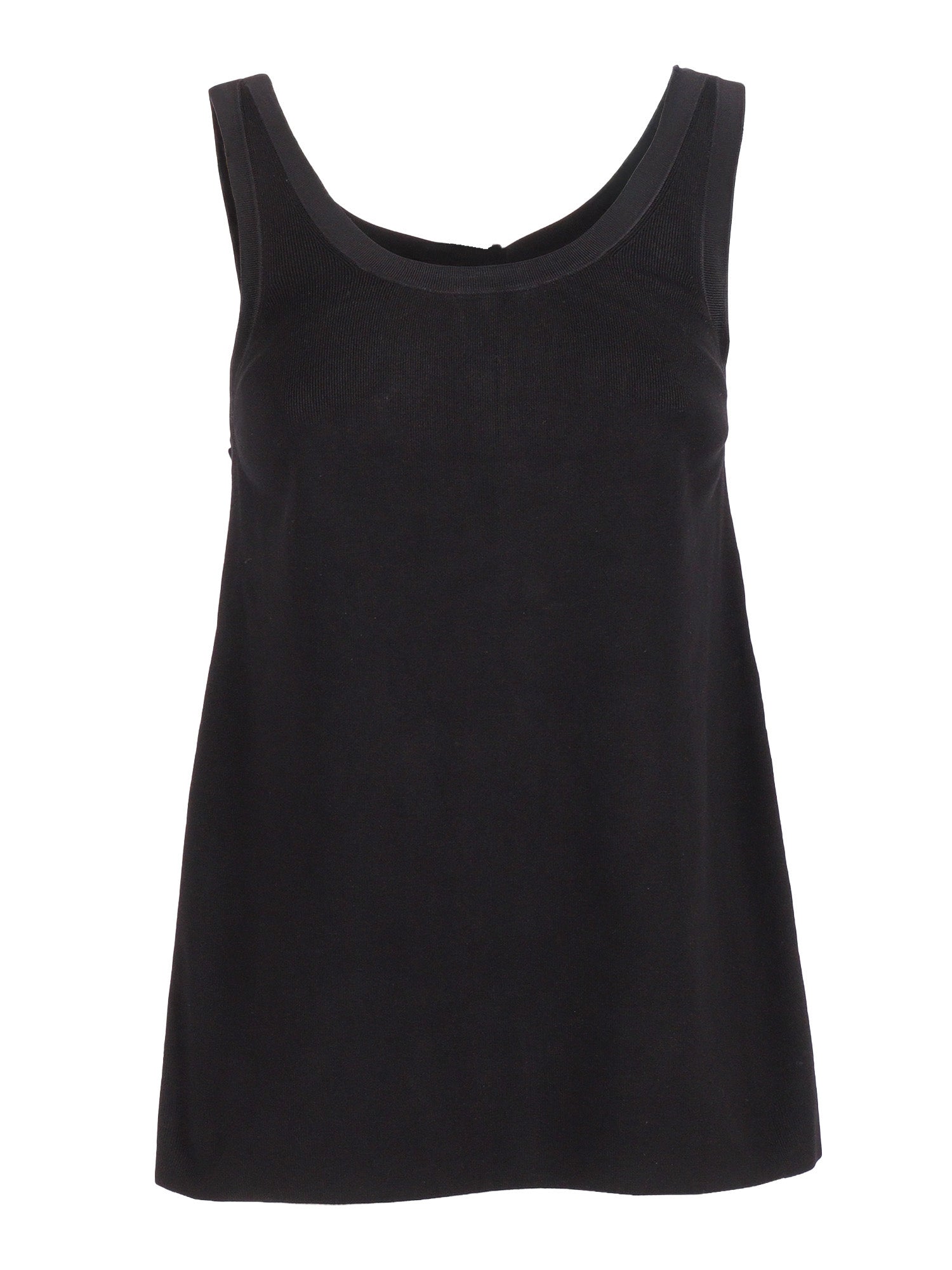 KNITTED TOP Black Viscose Polyamide