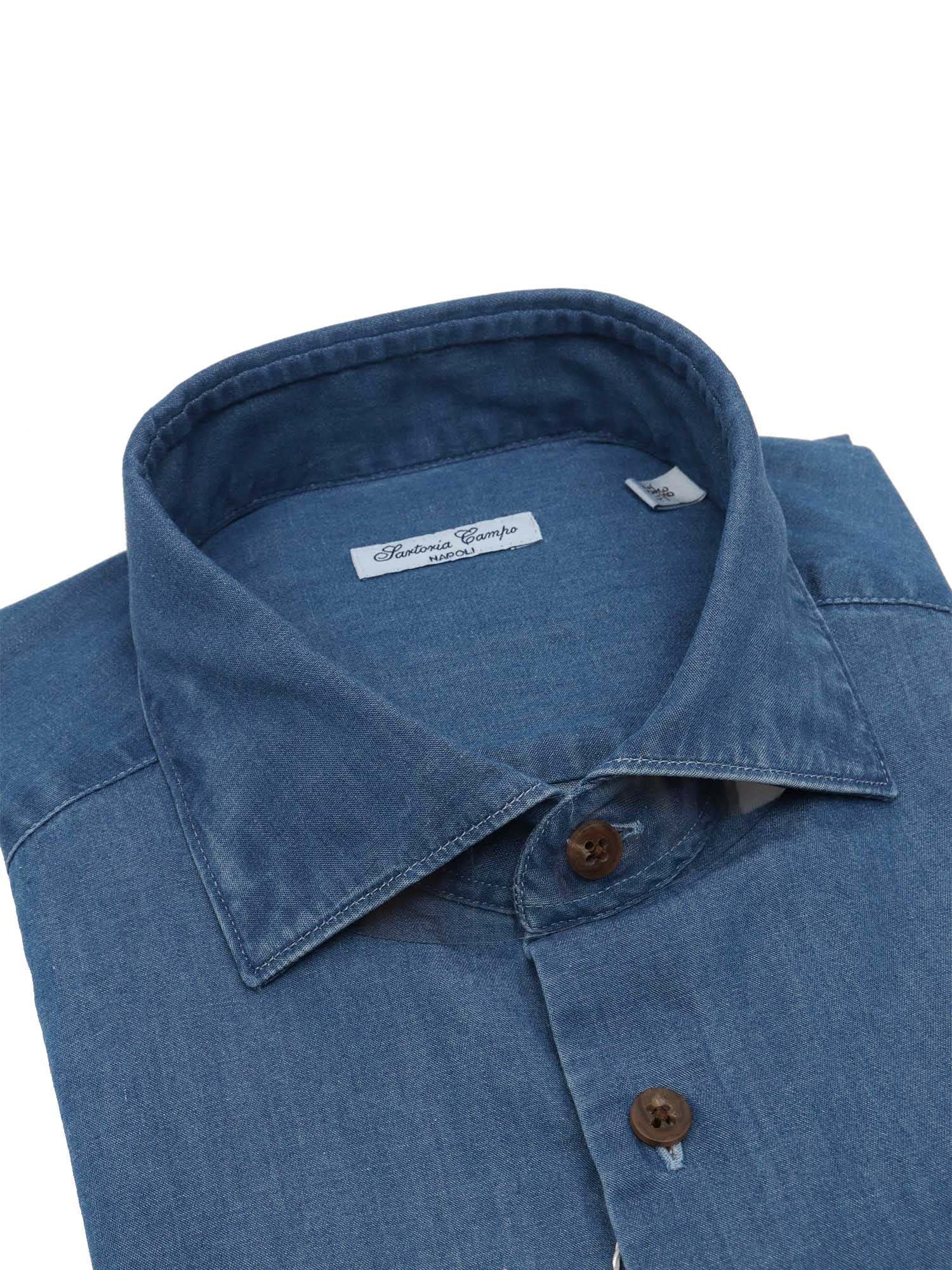 Mens Shirt Blue Cotton
