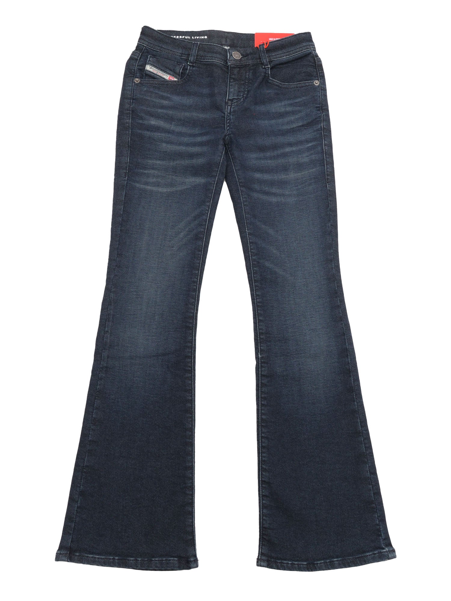 5 Pockets Blue Cotton Elastane Jean