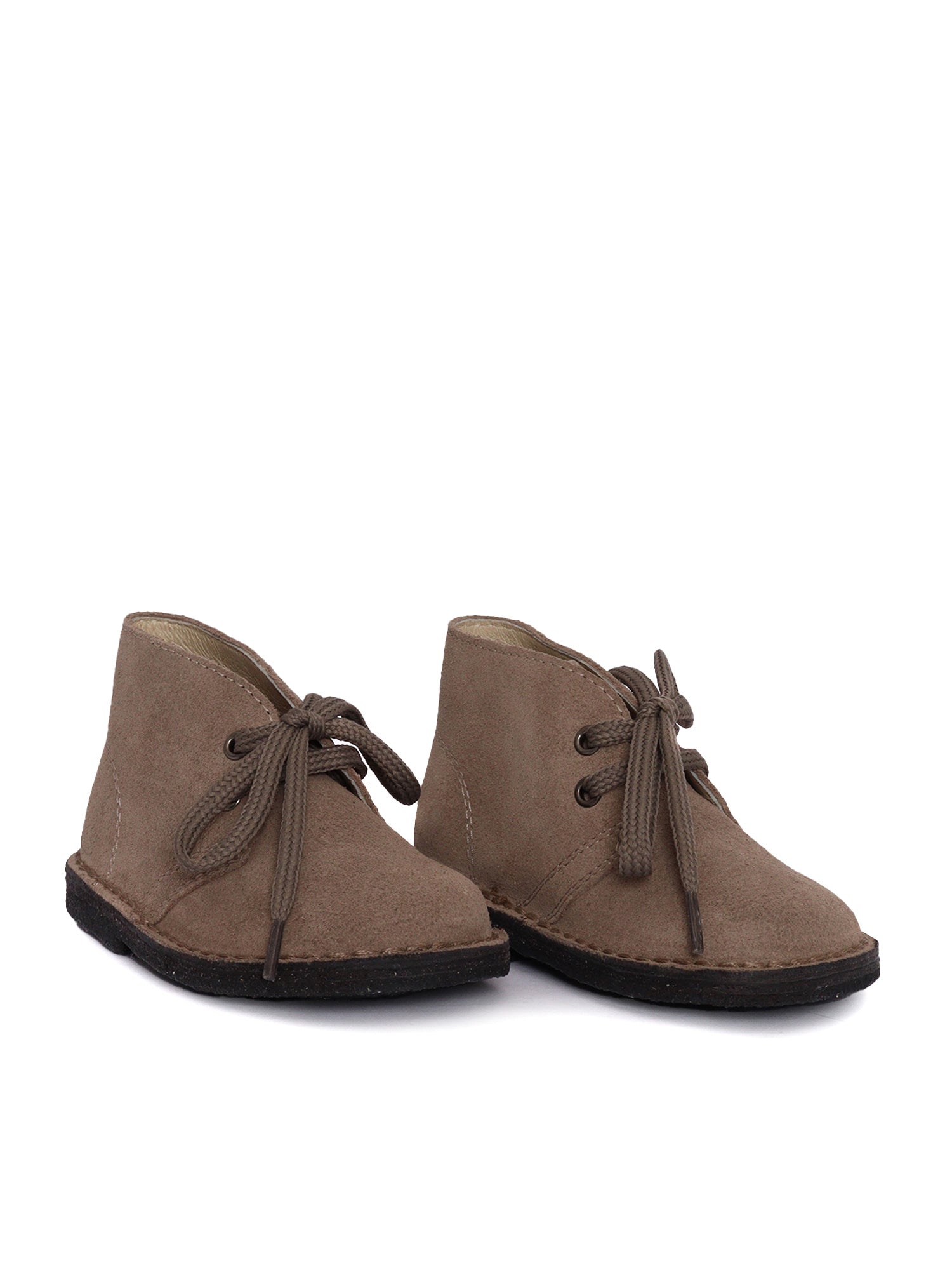 Genuine Leather Desert Boots Brown Sole Crepe Polacchino