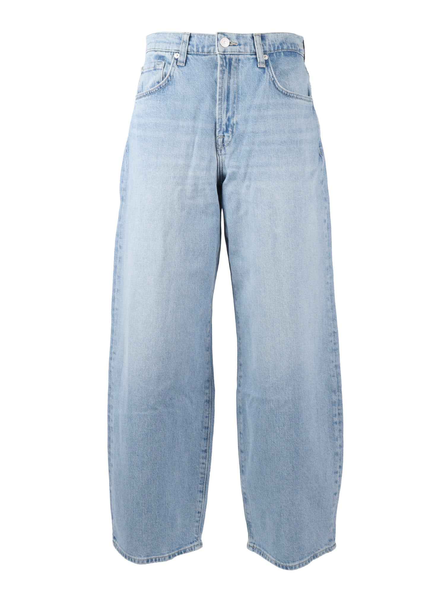 BONNIE CURVILINEAR Seabreeze Blue Cotton Elastane Jean