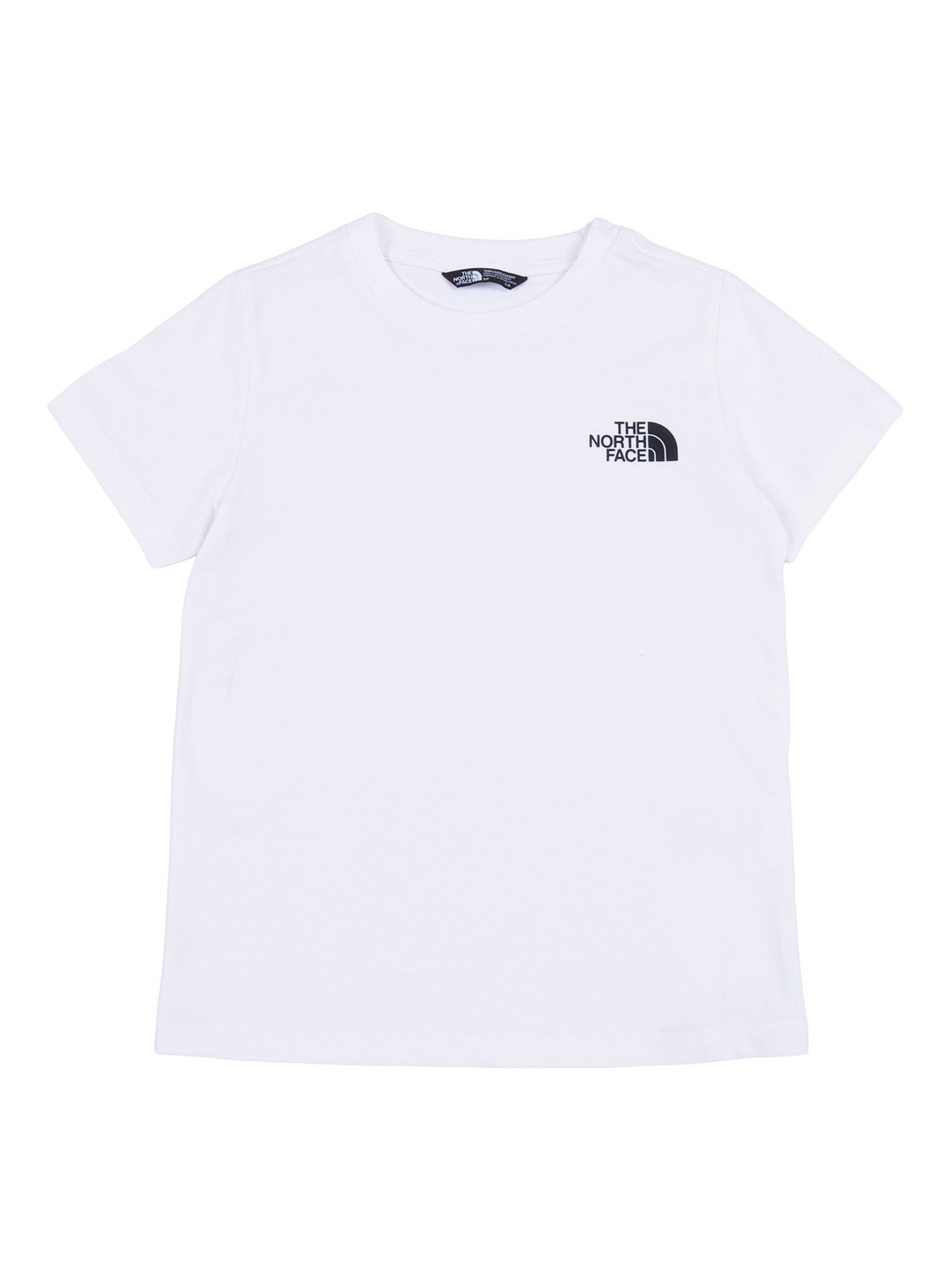 TEEN SIMPLE DOME REGULAR SS TEE TNF WHITE Cotton Polyester Short Sleeves T-shirt