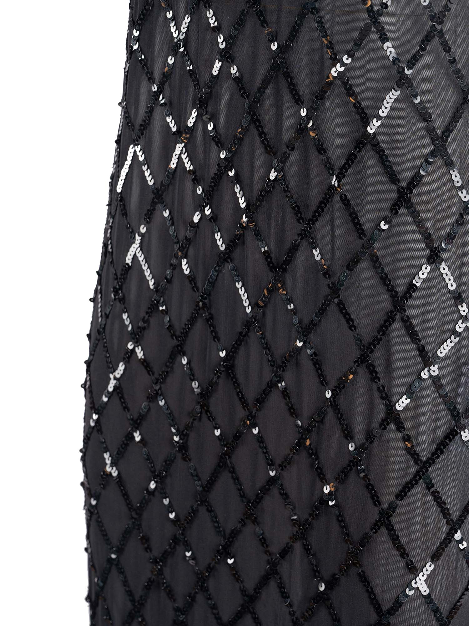 DRESS Black Polyamide Elastane Long