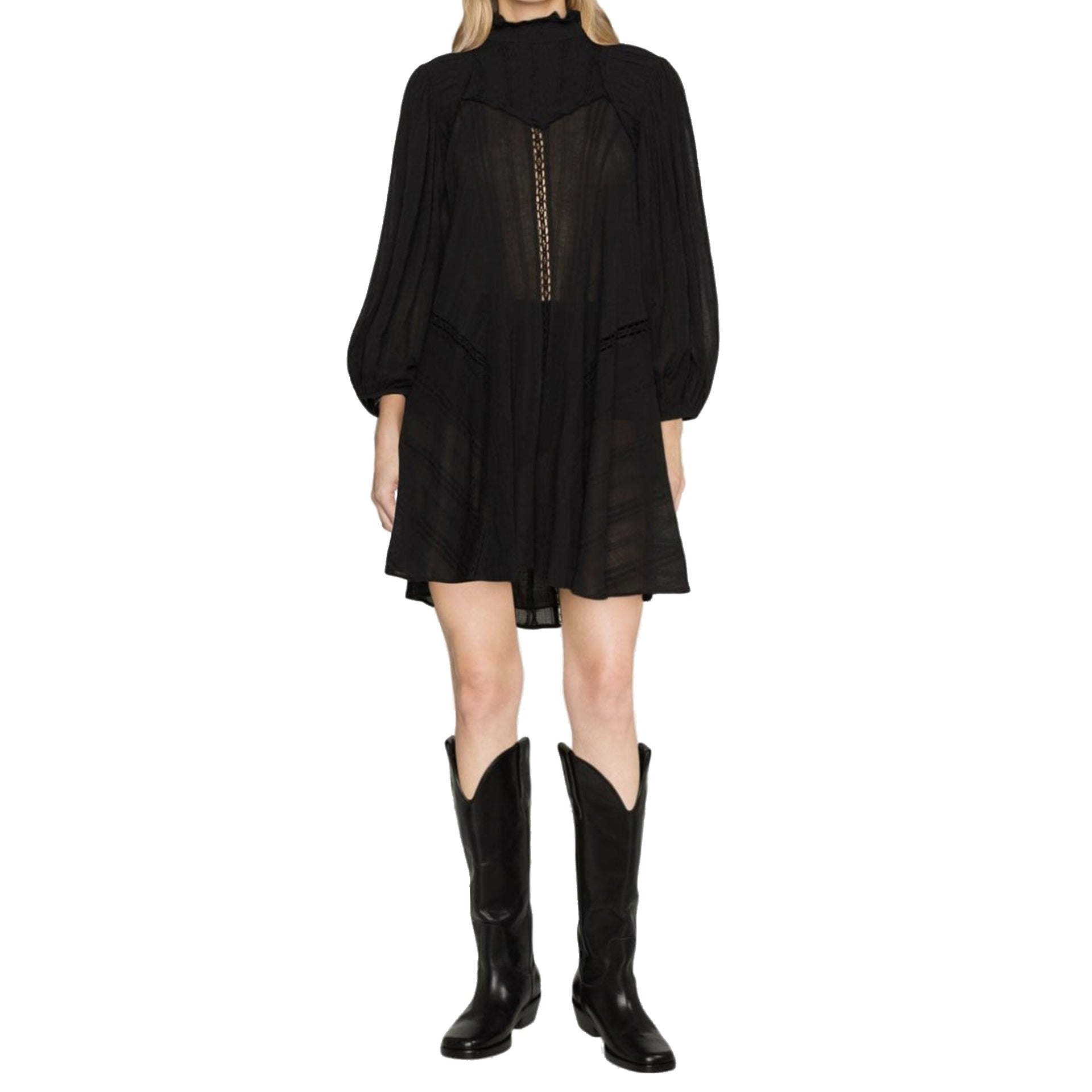 Isabel Marant Etoile Isma Dress Black Cotton Viscose