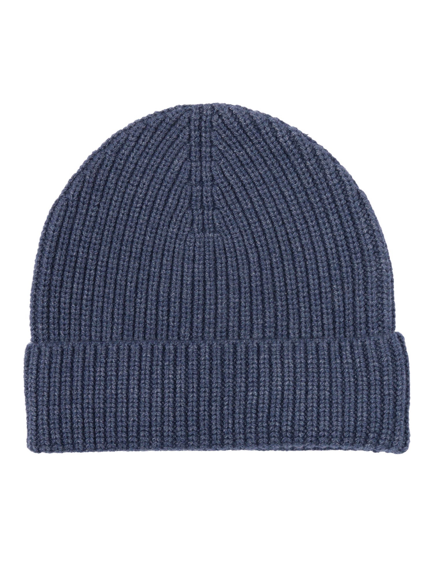 Cap Blue Polyester Cotton Wool Hat