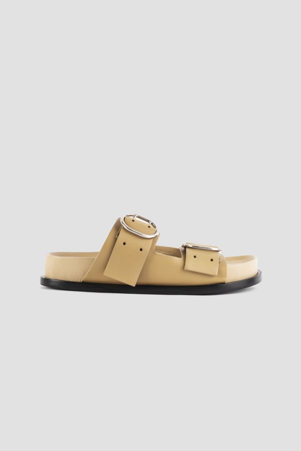 Jil Sander Smooth leather sandal in beige