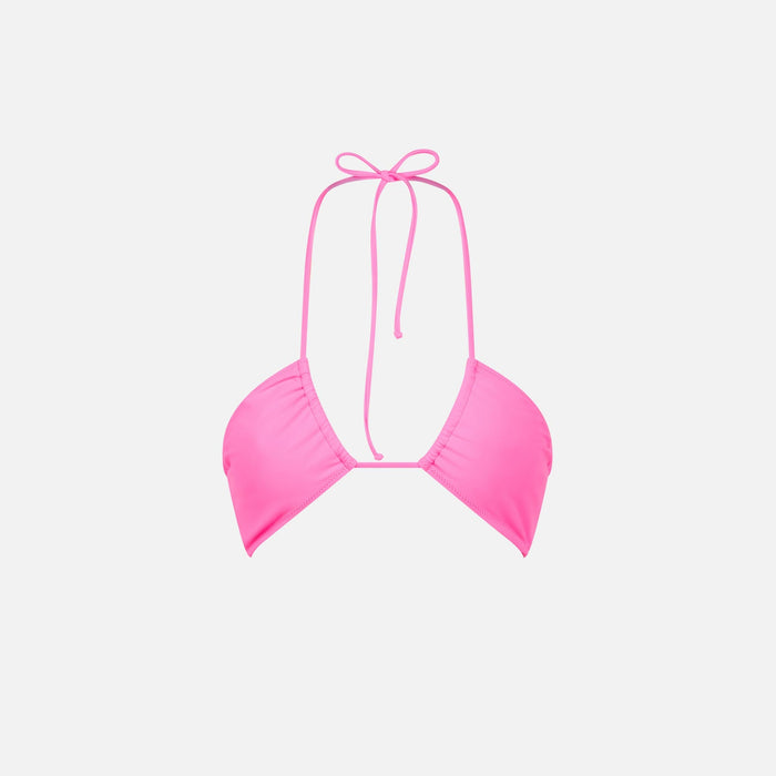 Dahlia Fluo Pink Bandeau Bikini Top