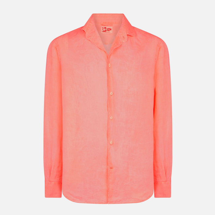 Pamplona Fluo Red Linen Shirt