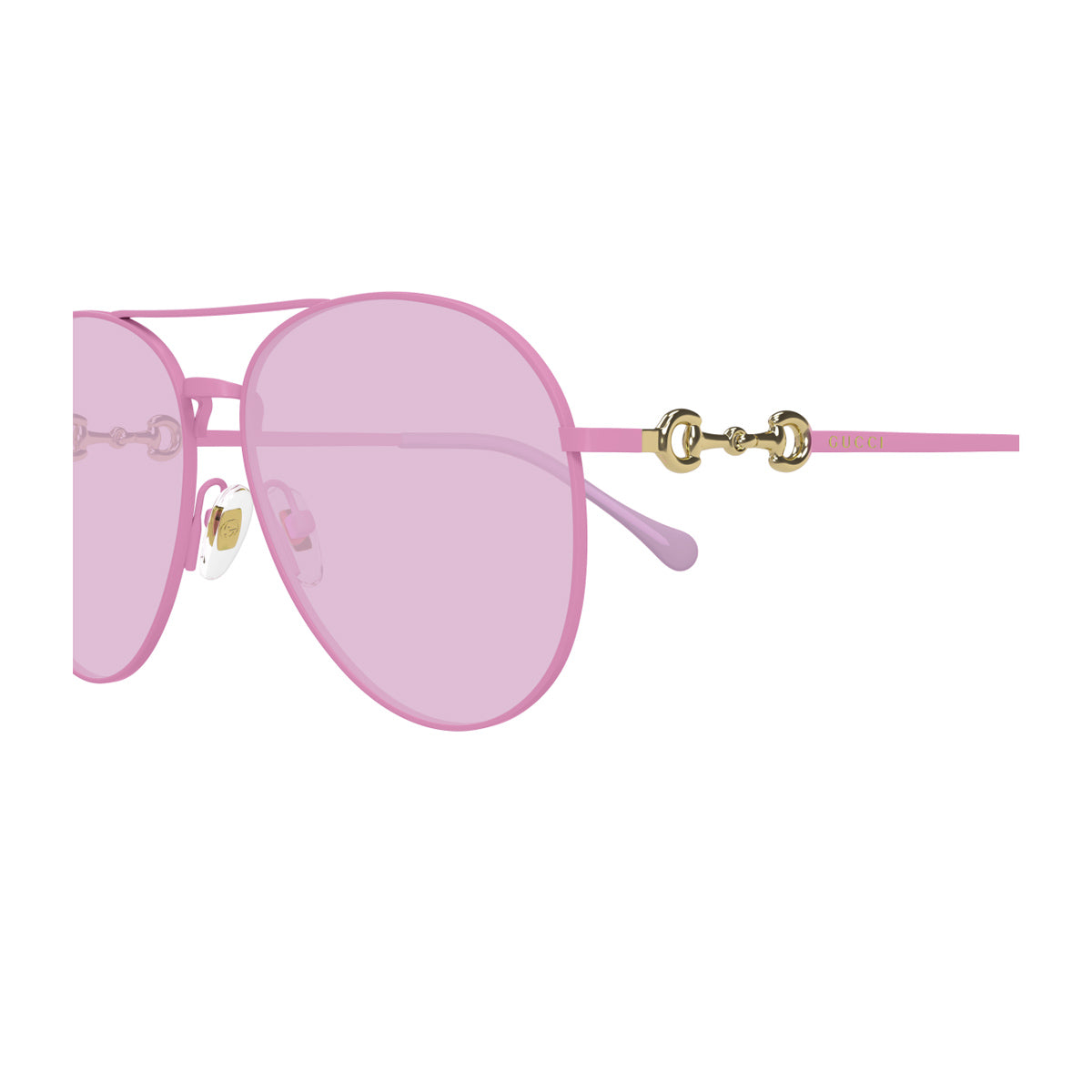 Gucci GG1698S Linea Horsebit 003 Fuchsia Pink Rosa Metal Occhiali Da Sole