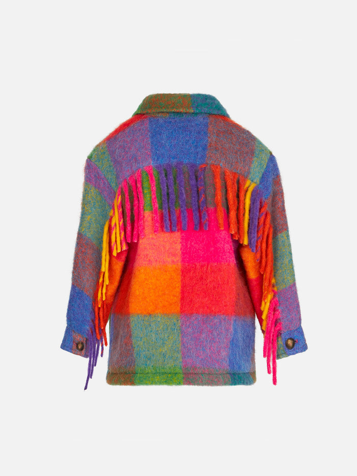 Girl Overshirt With Fringe Jacket