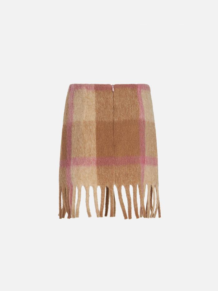 Girl Skirt With Fringes White