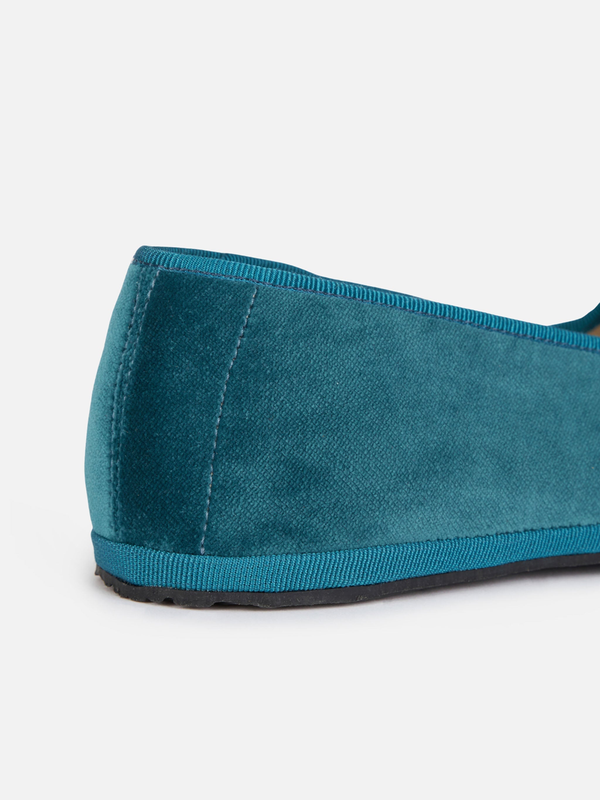 Mychal Teal Velvet Friulana Slippers | Special Edition Blue