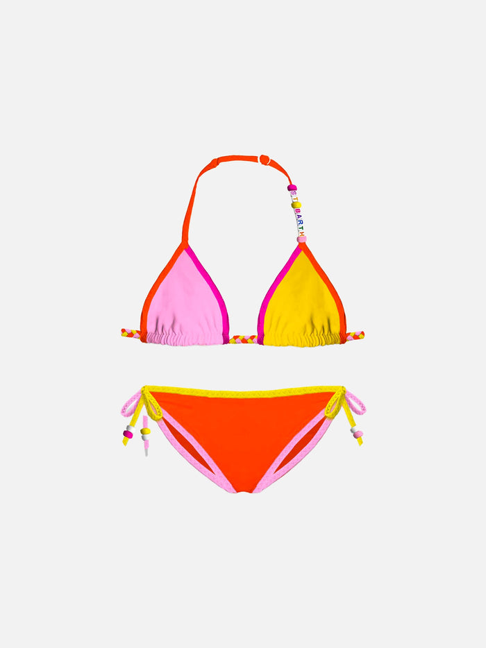 Girl Triangle Bikini With Charms