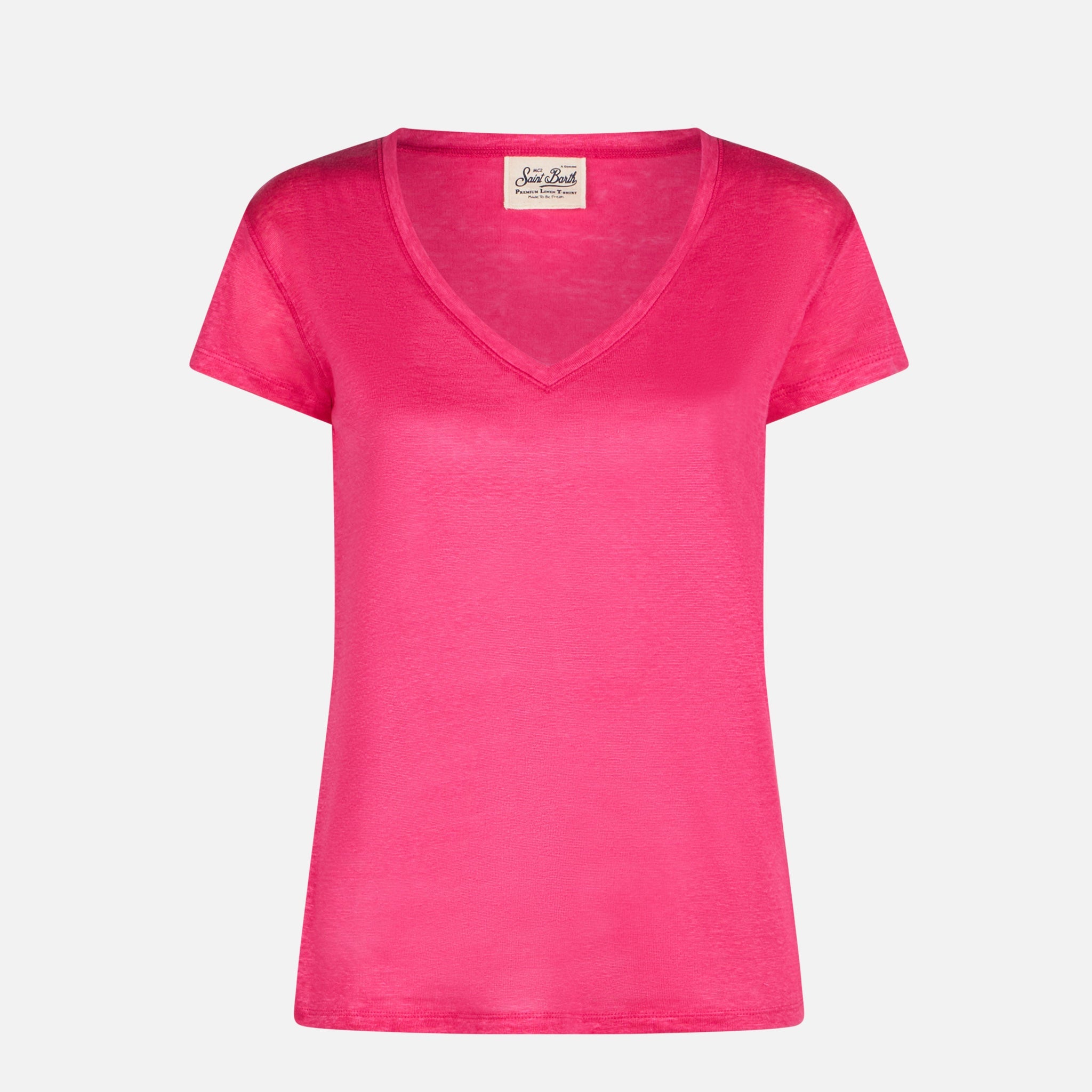 Fuchsia Eloise Linen T-Shirt Pink