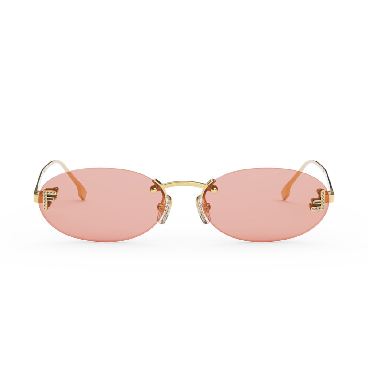 FE4075US 30S Oro Fendi First Crystal Metal Occhiali Da Sole