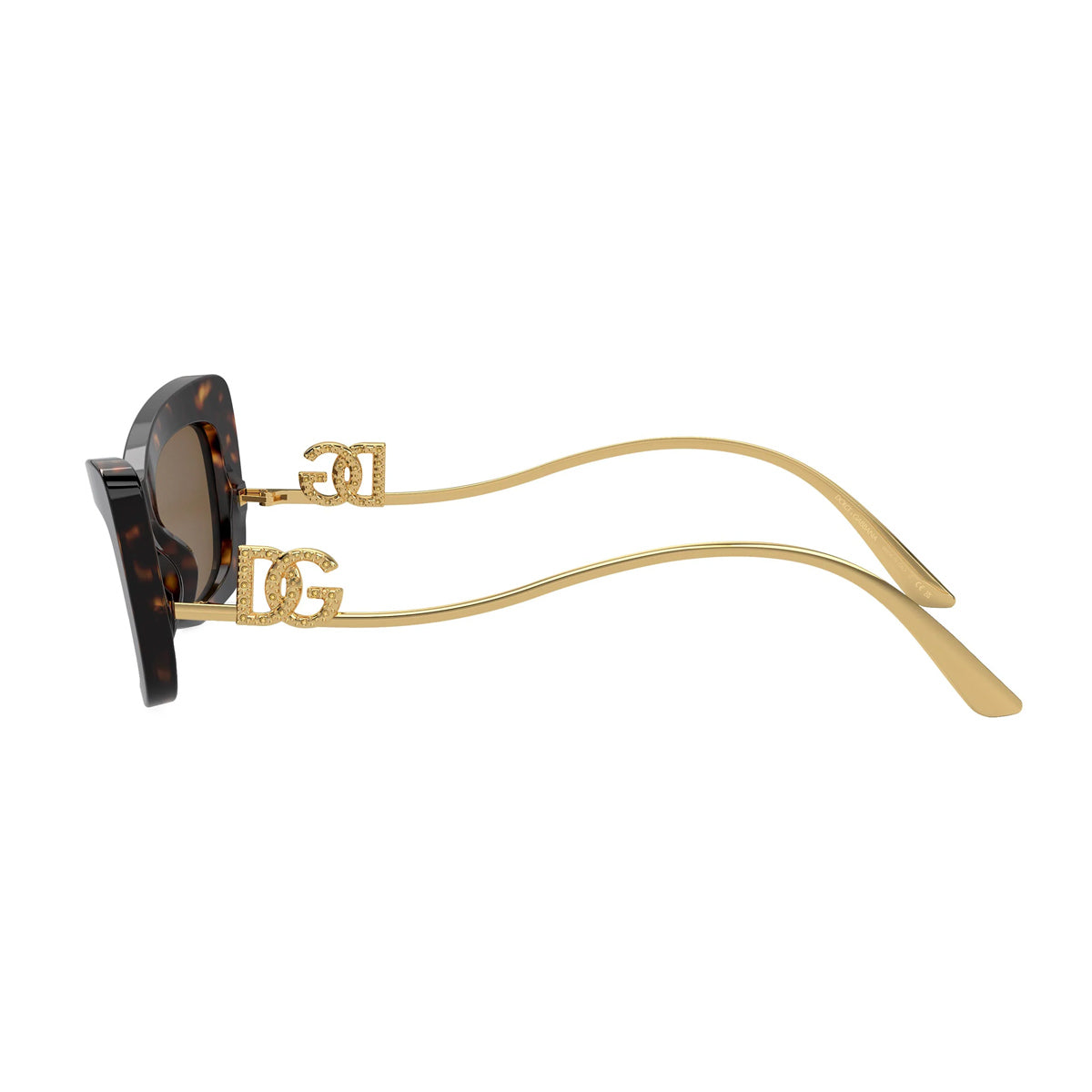 DG4467B Linea DG Crystal 502-73 Havana-Oro Marrone Acetate/metal Occhiali Sole