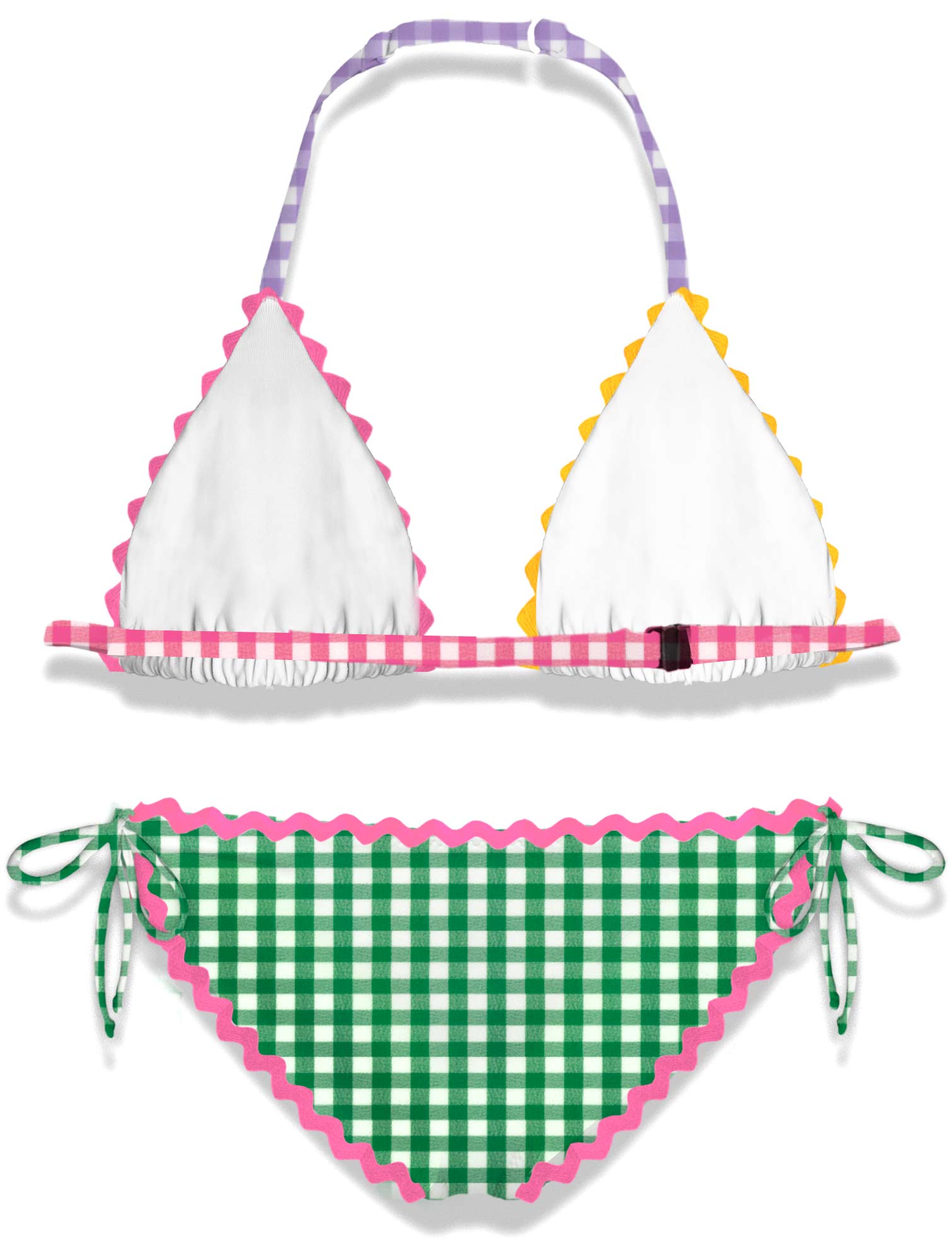 Girl Bikini With Wave Trim