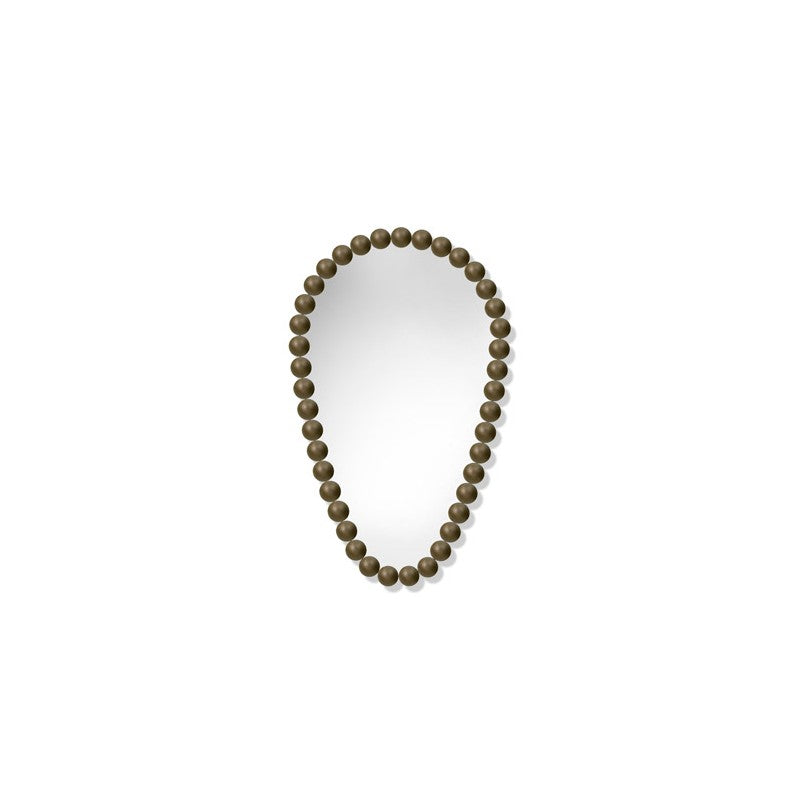 Gioiello Drop Mirror Burnished Brass + Glass Complements