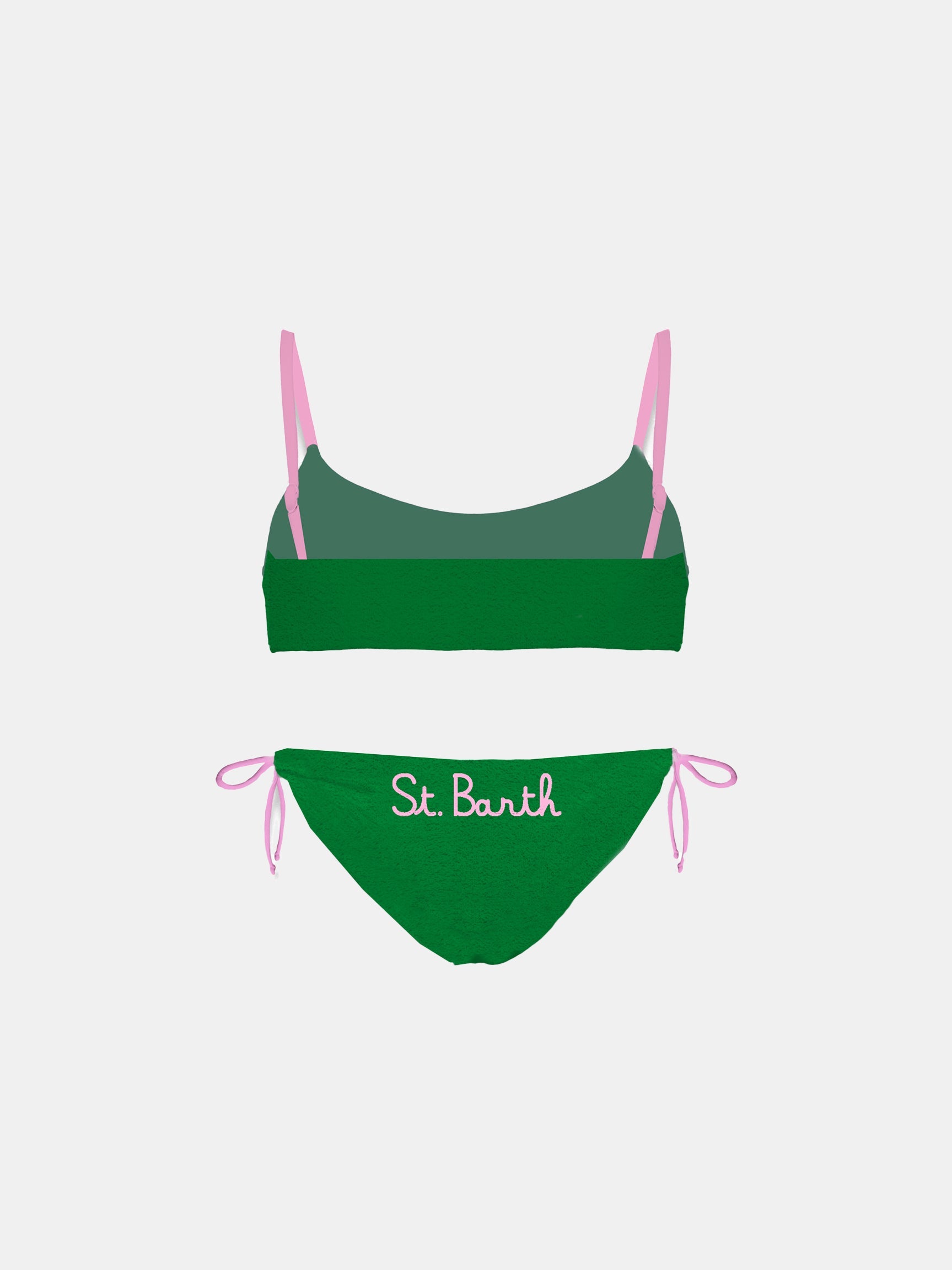 Girl Terry Bralette Bikini Green